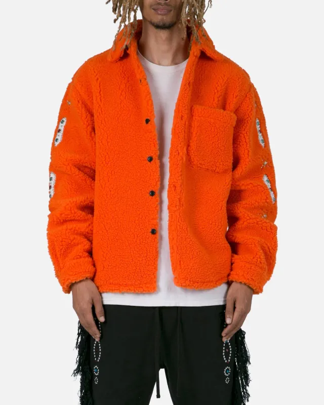 MNML Jewel Sherpa Jacket Orange sold by Culture Kings