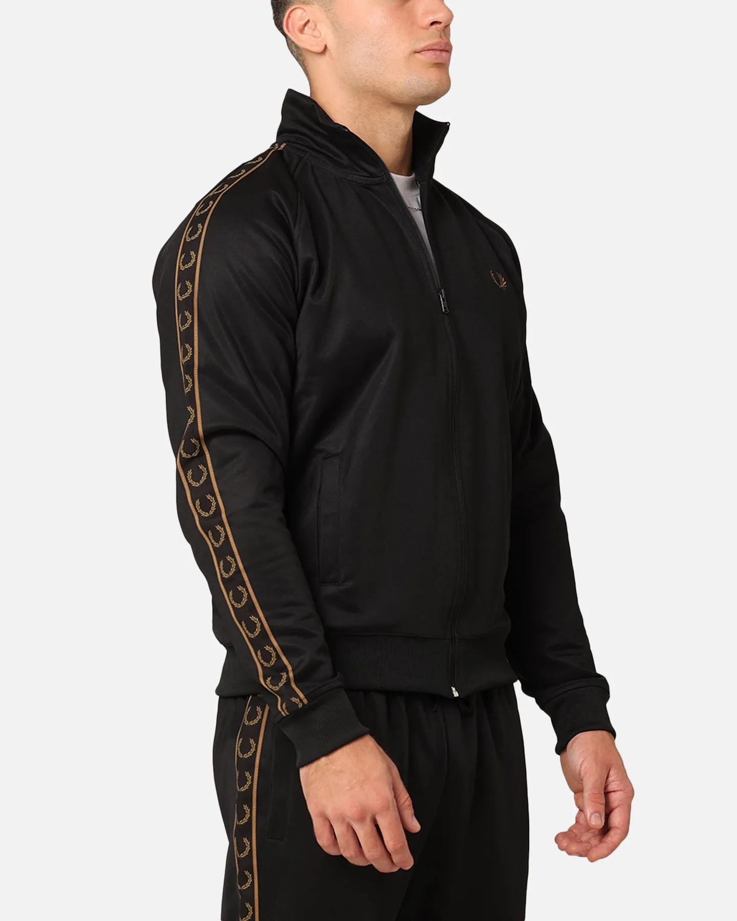 Fred Perry Contrast Tape Track Jacket Black/Stone sold by Culture Kings product image thumbnail 4