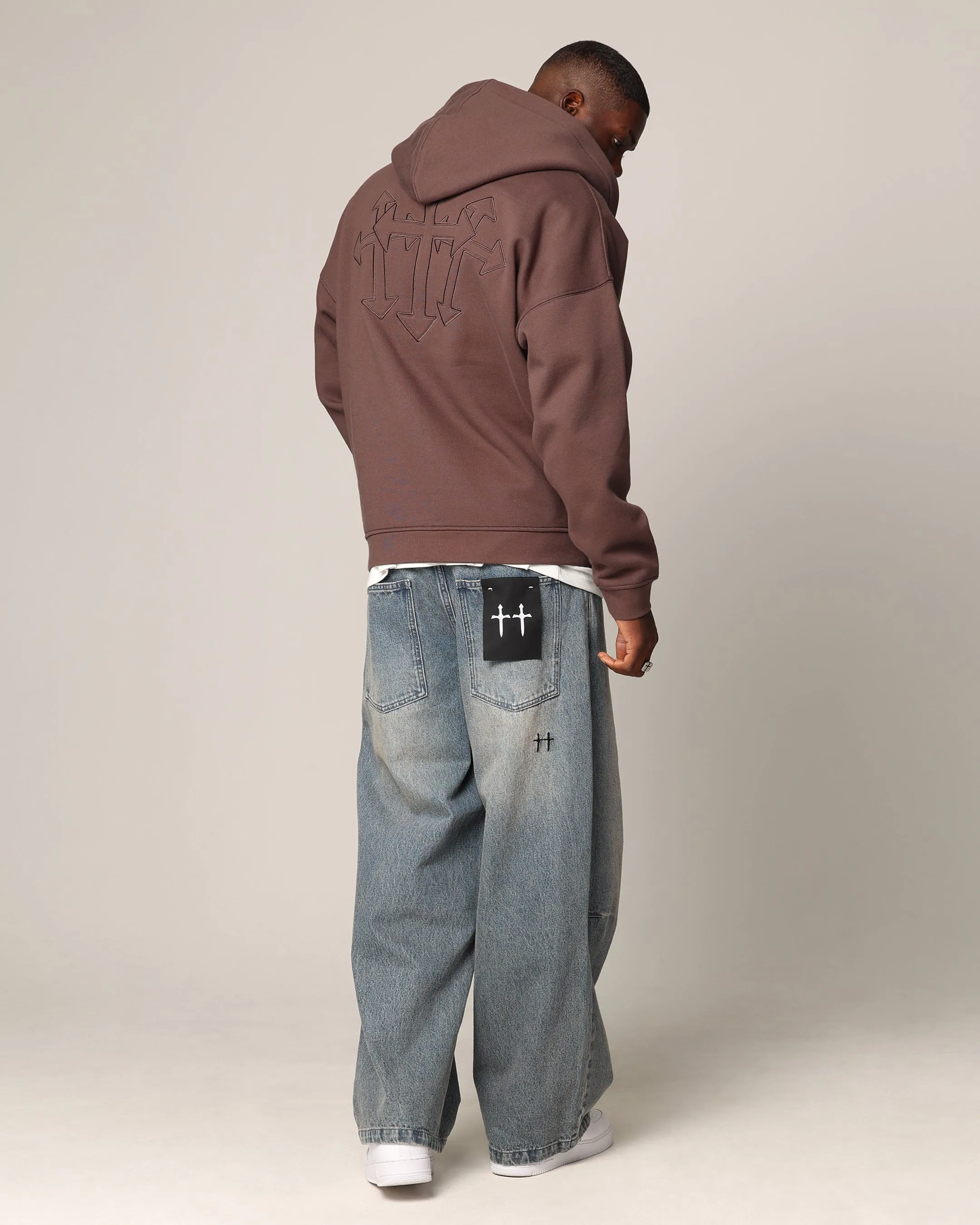 Saint Morta Sorrows Zip Hoodie Chocolate sold by Culture Kings product image thumbnail 3
