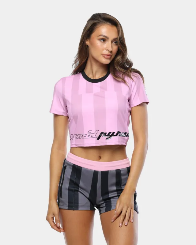 Black Pyramid Women's Vert Stripe Glossy Crop Pink sold by Culture Kings