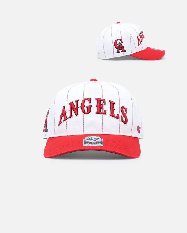 47 Brand Los Angeles Angels 'Double Header Pinstripe' '47 Hitch Snapback White made by Culture Kings