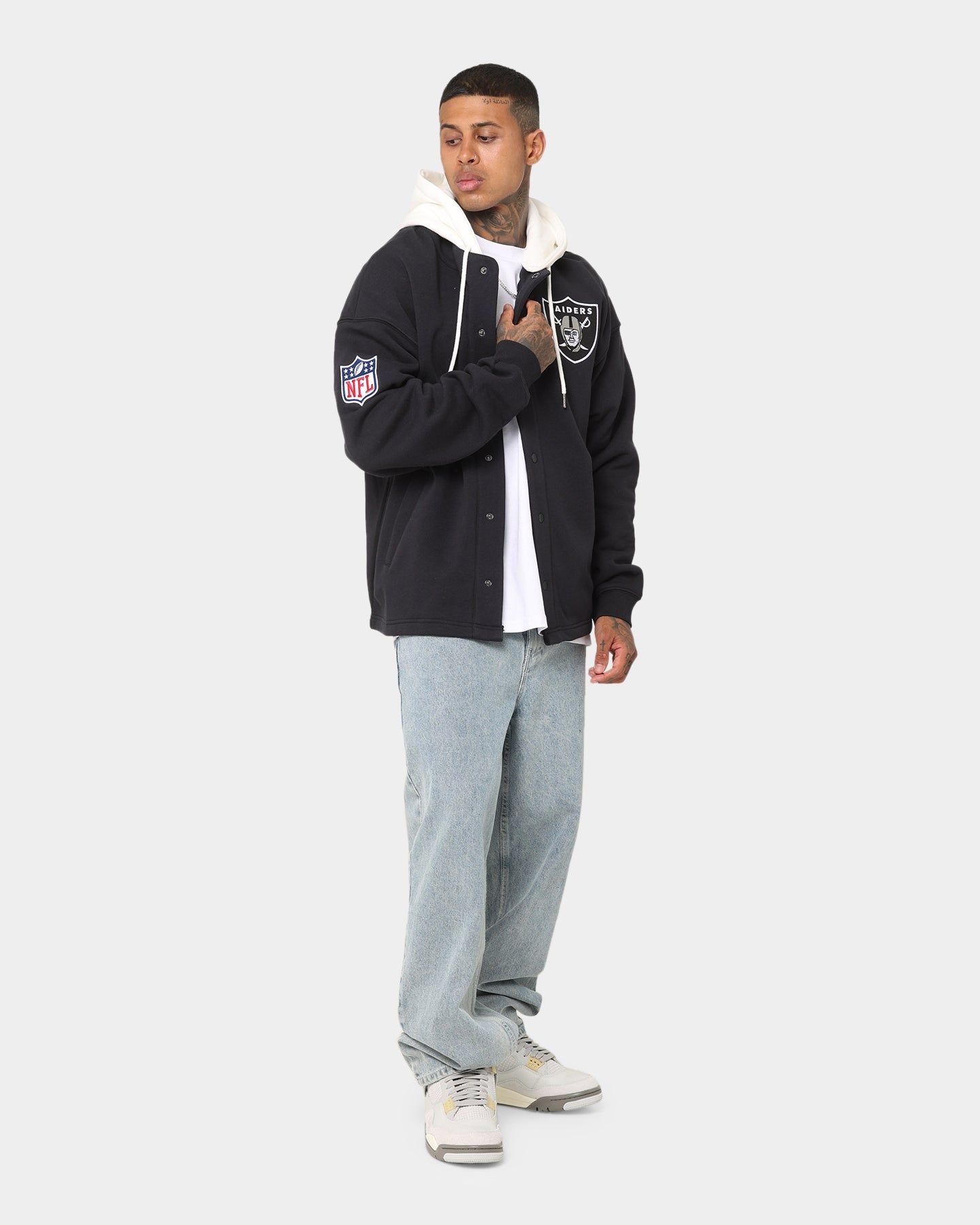 Majestic Athletic Las Vegas Raiders Fleece Replica Hooded Jacket Faded Black sold by Culture Kings product image thumbnail 3