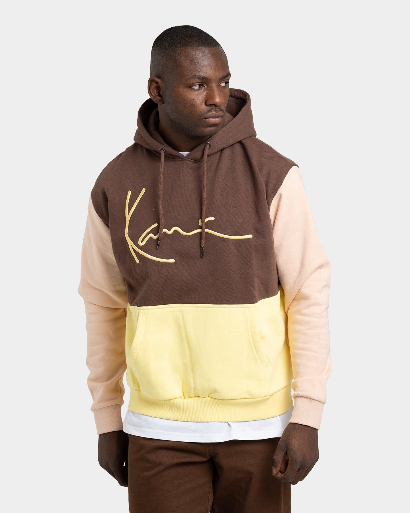 Karl Kani Men's Signature Block Hoodie Brown sold by Culture Kings