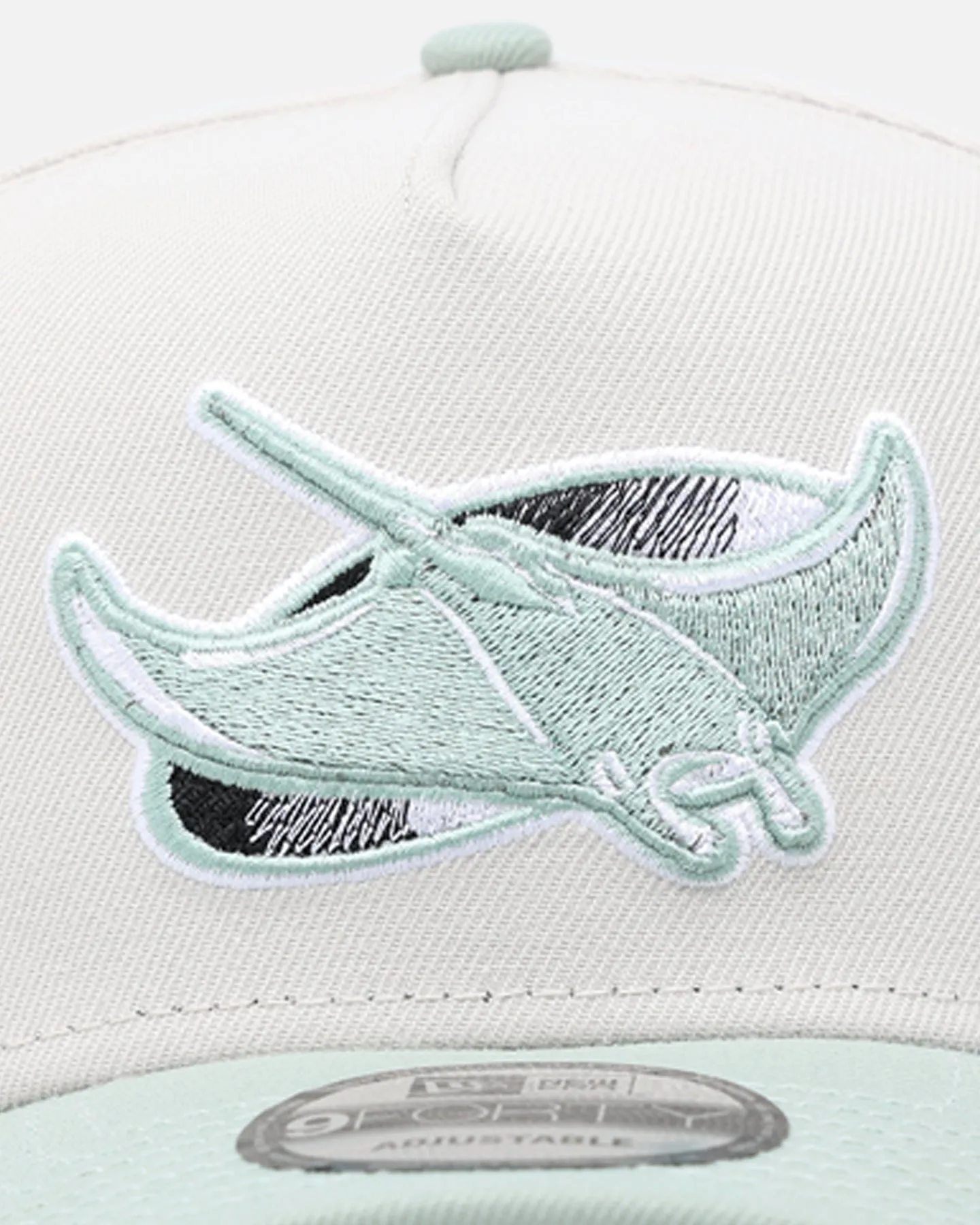 New Era Tampa Bay Devil Rays 'Sea Glass' 9FORTY A-Frame Snapback Stone/Green sold by Culture Kings product image thumbnail 5