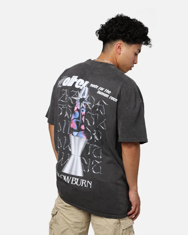 Loiter Slow Burn T-Shirt Black Wash sold by Culture Kings