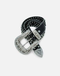 MNML All Over Rhinestone Studded Belt Black sold by Culture Kings