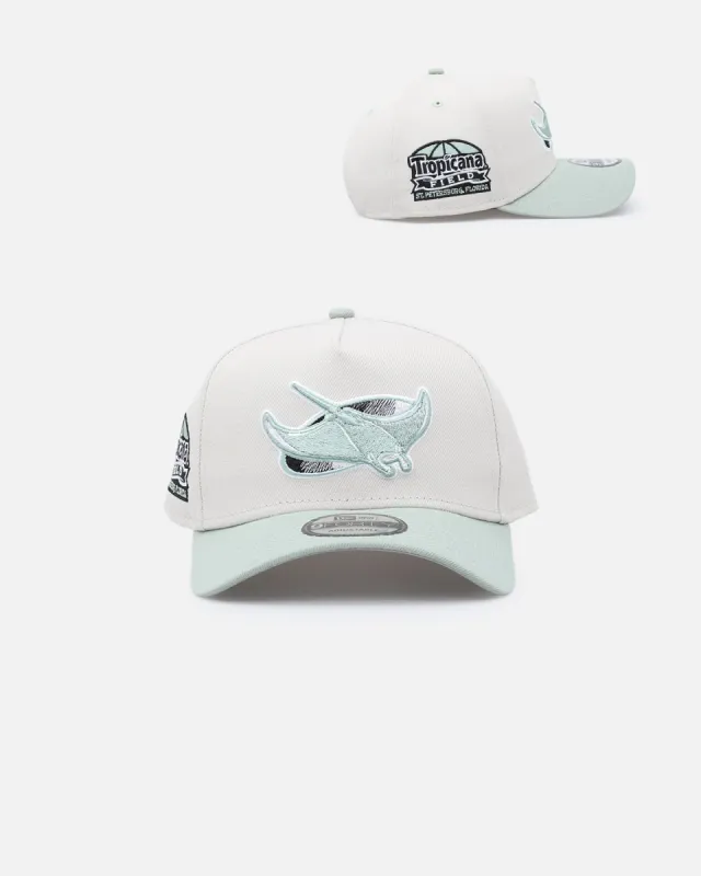 New Era Tampa Bay Devil Rays 'Sea Glass' 9FORTY A-Frame Snapback Stone/Green made by New Era