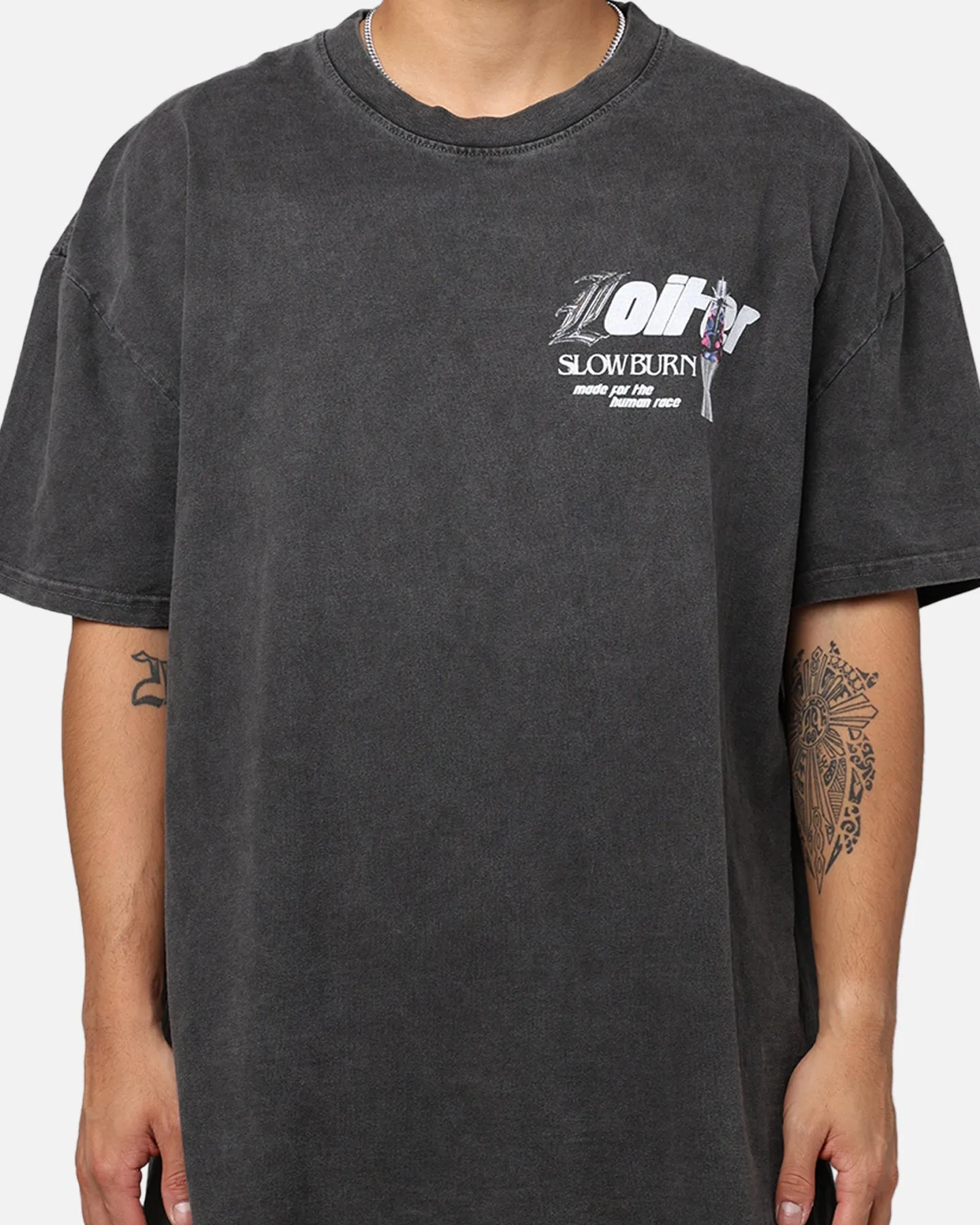Loiter Slow Burn T-Shirt Black Wash sold by Culture Kings product image thumbnail 4