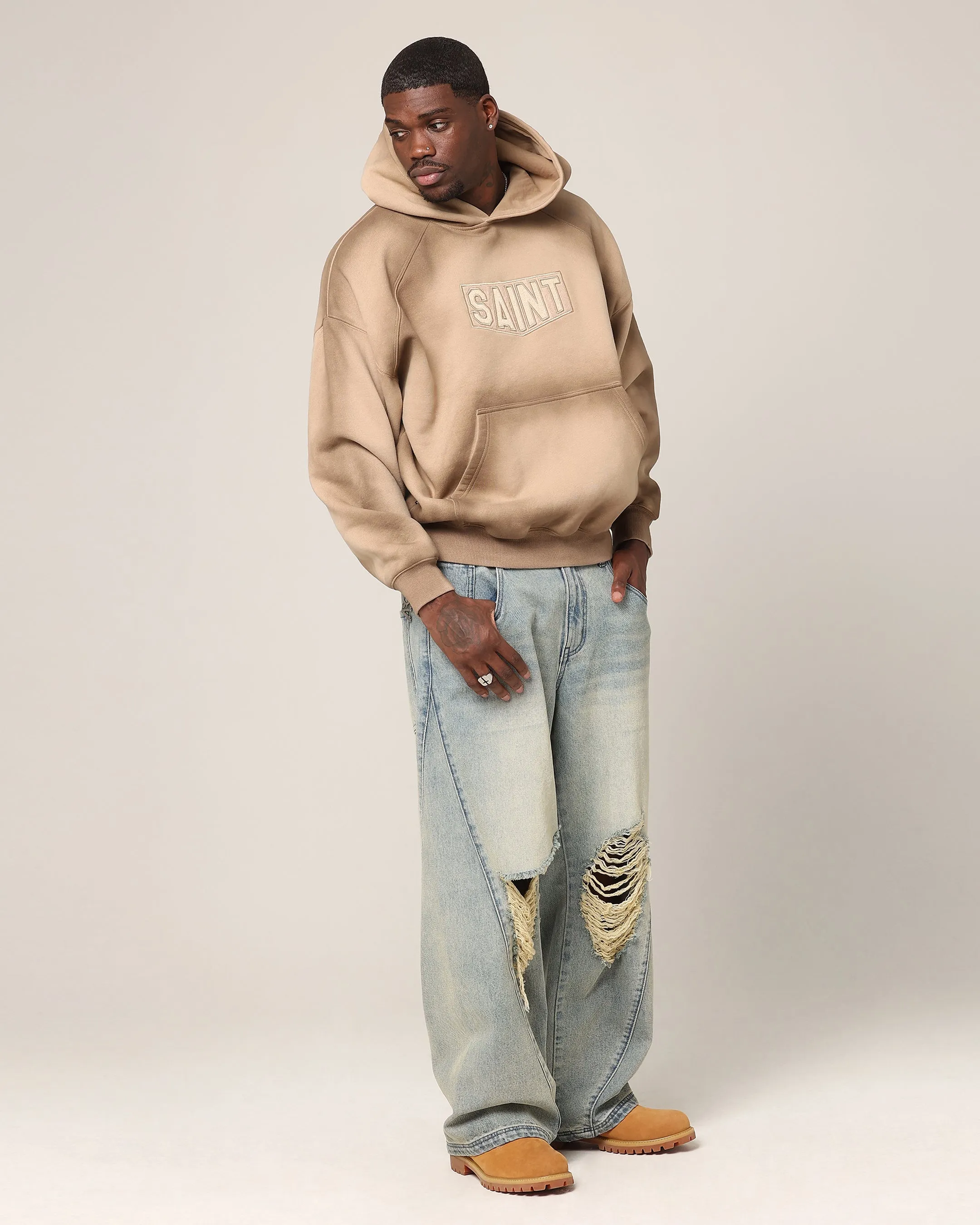 Saint Morta Faded Motor Hoodie Stone sold by Culture Kings product image thumbnail 2