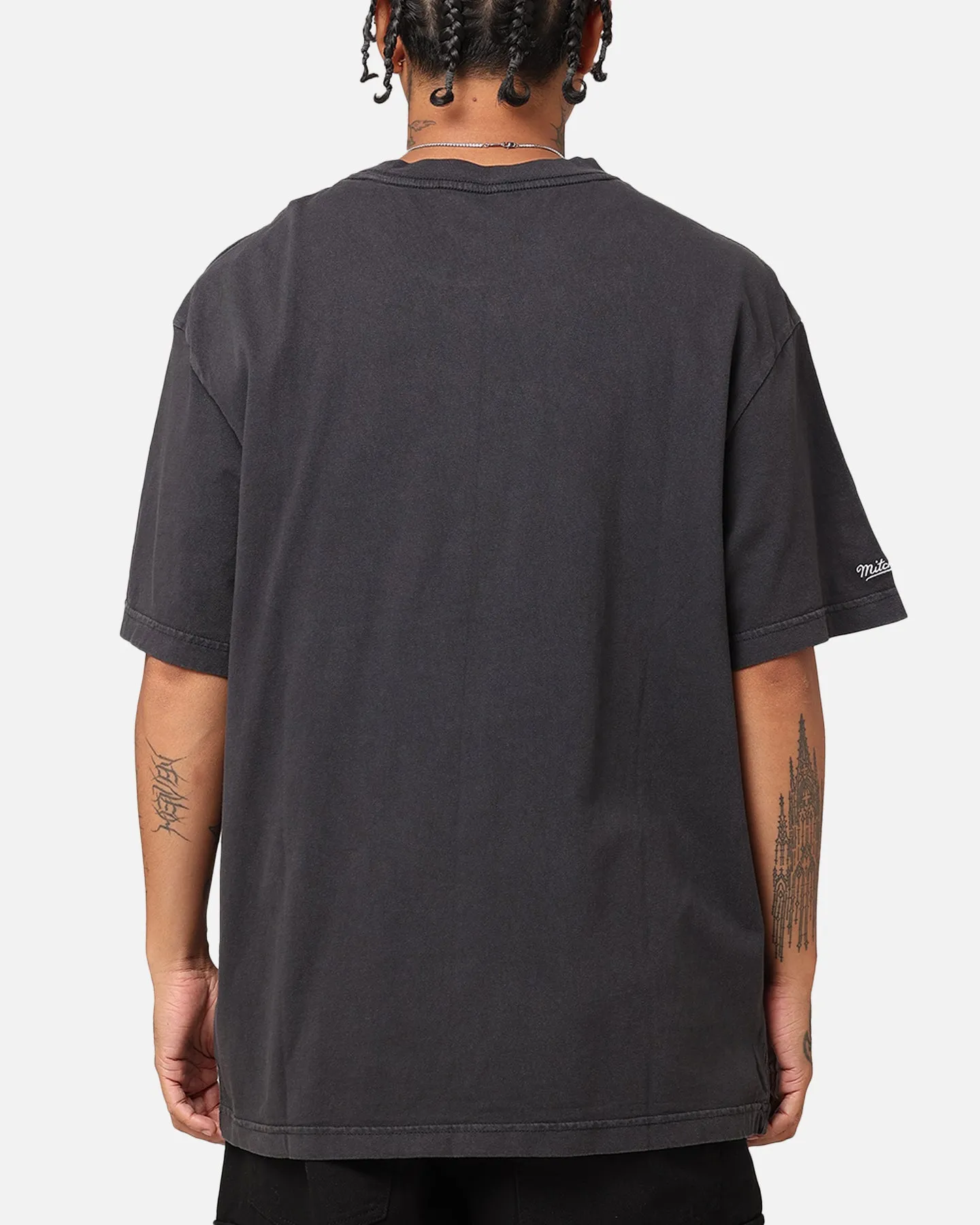 Mitchell & Ness Miami Heat Ice Blue Logo T-Shirt Faded Black sold by Culture Kings product image thumbnail 3