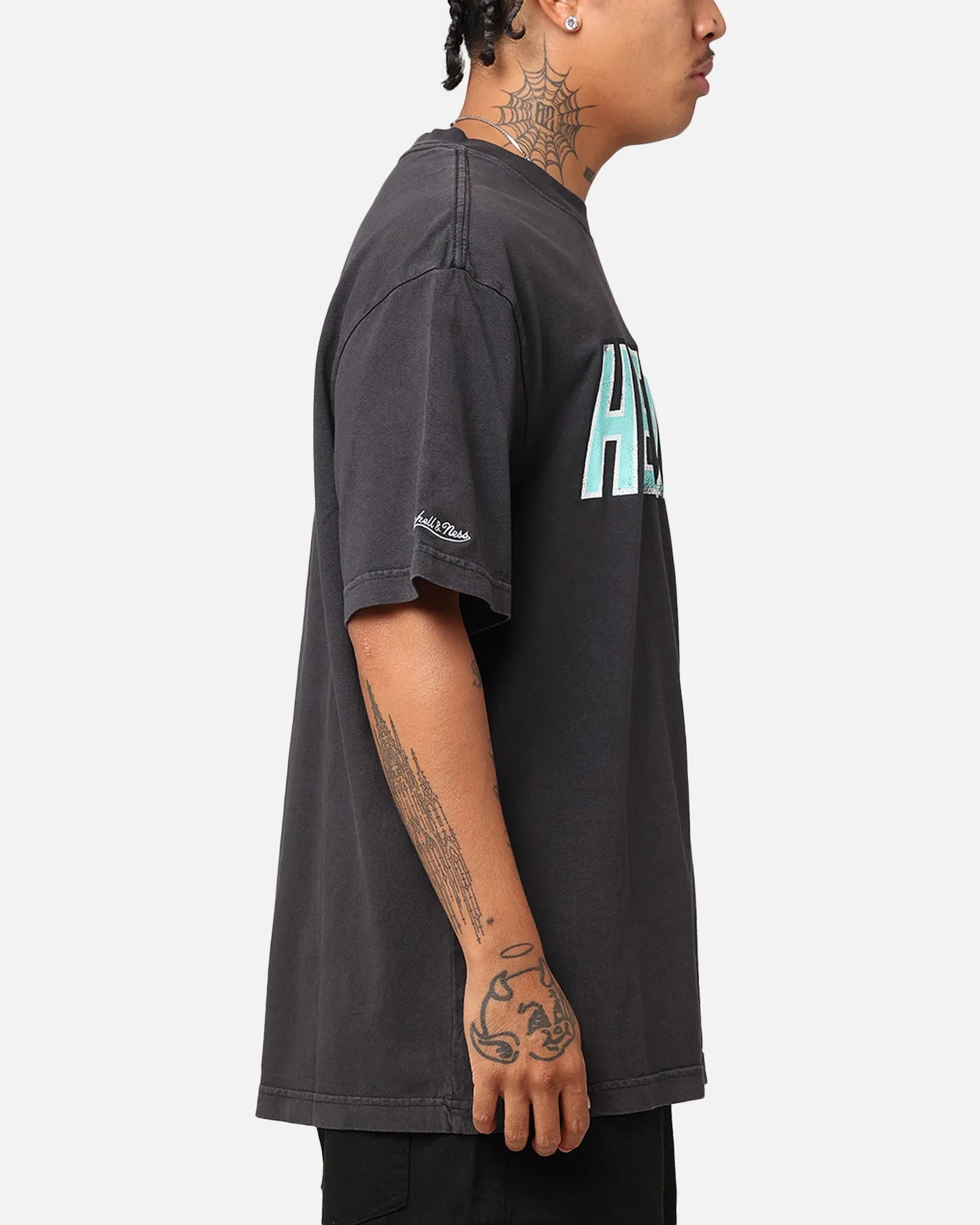 Mitchell & Ness Miami Heat Ice Blue Logo T-Shirt Faded Black sold by Culture Kings product image thumbnail 4