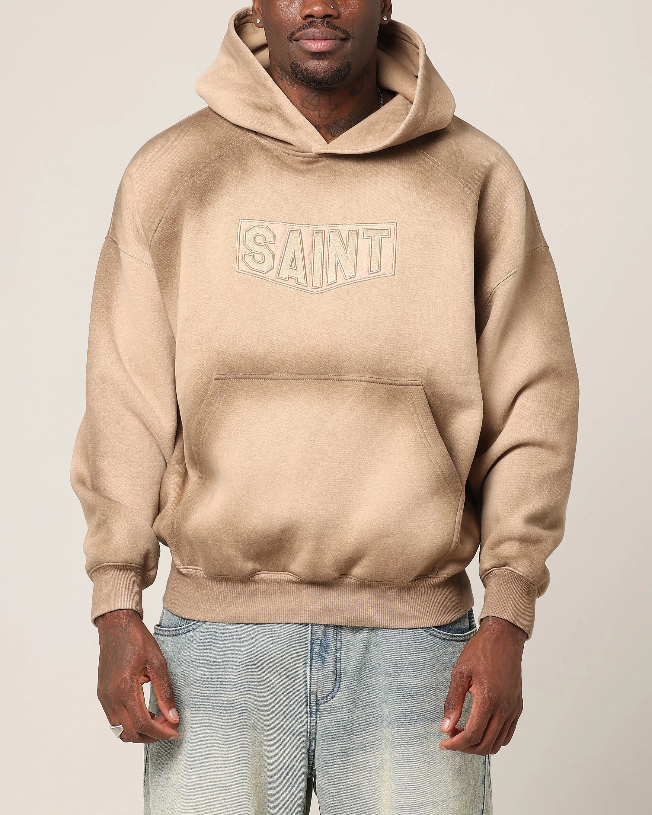 Saint Morta Faded Motor Hoodie Stone sold by Culture Kings