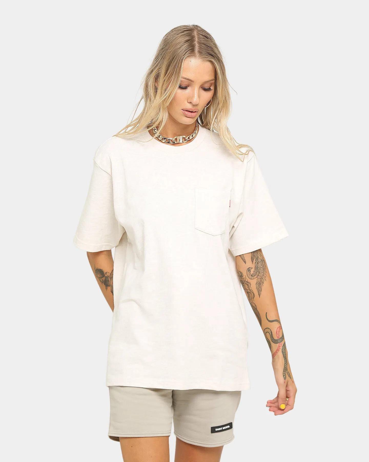 Supreme Short Sleeve Pocket T-Shirt Heather Natural sold by Culture Kings