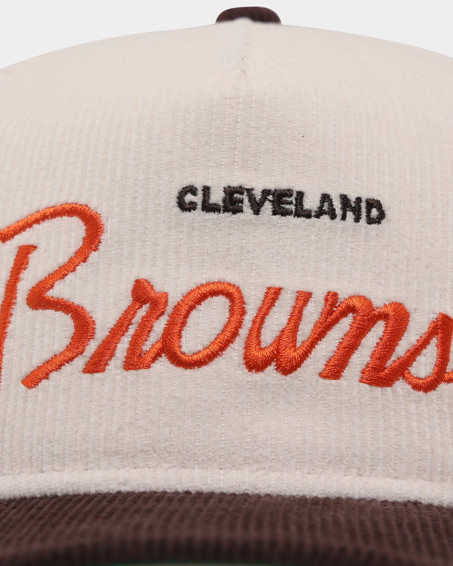 New Era Cleveland Browns 'Chrome Corduroy Throwback Script' Golfer Snapback Chrome White sold by Culture Kings product image thumbnail 5