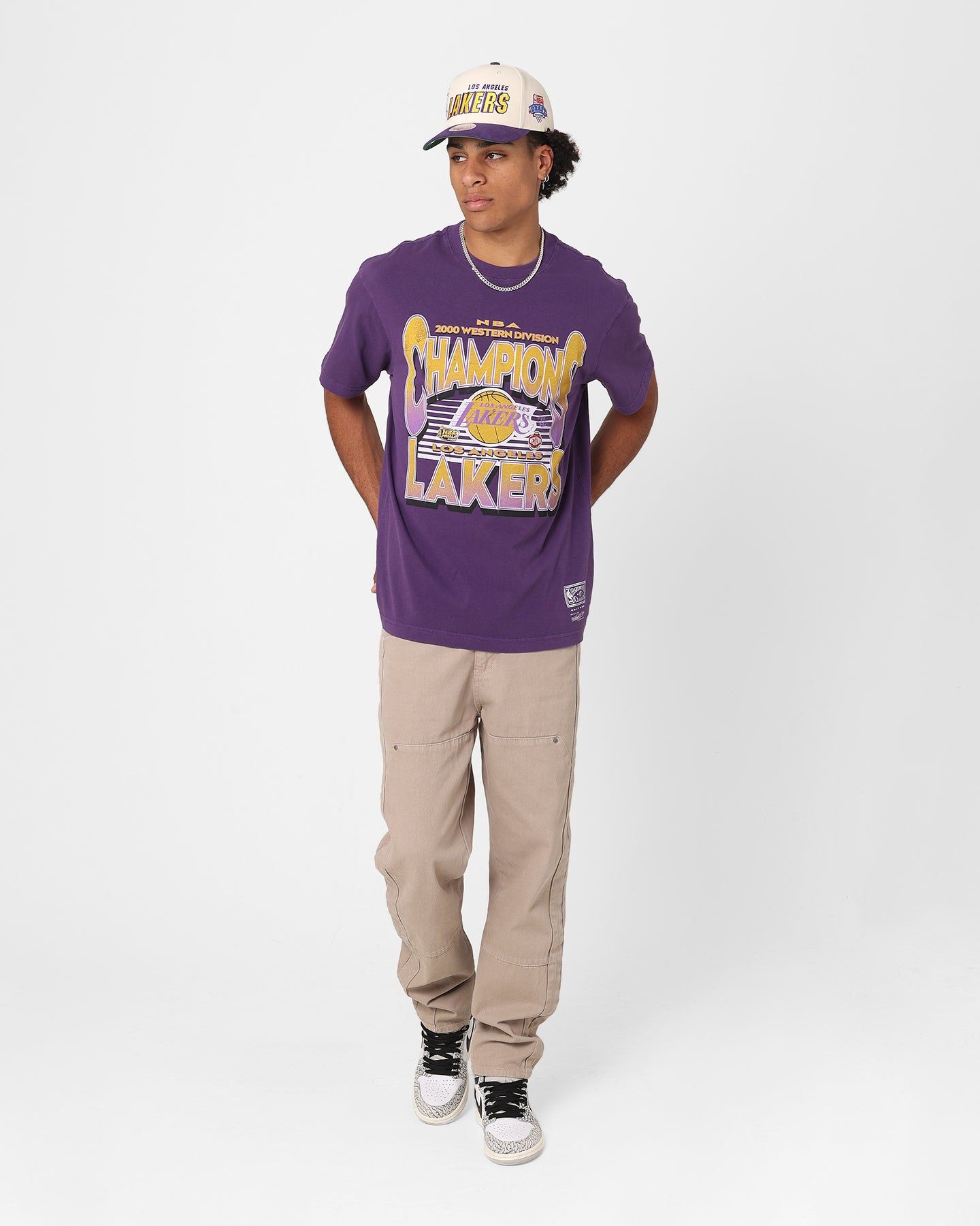 Mitchell & Ness Los Angeles Lakers NBA Champs T-Shirt Dark Purple sold by Culture Kings product image thumbnail 2