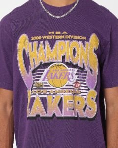 Mitchell & Ness Los Angeles Lakers NBA Champs T-Shirt Dark Purple sold by Culture Kings