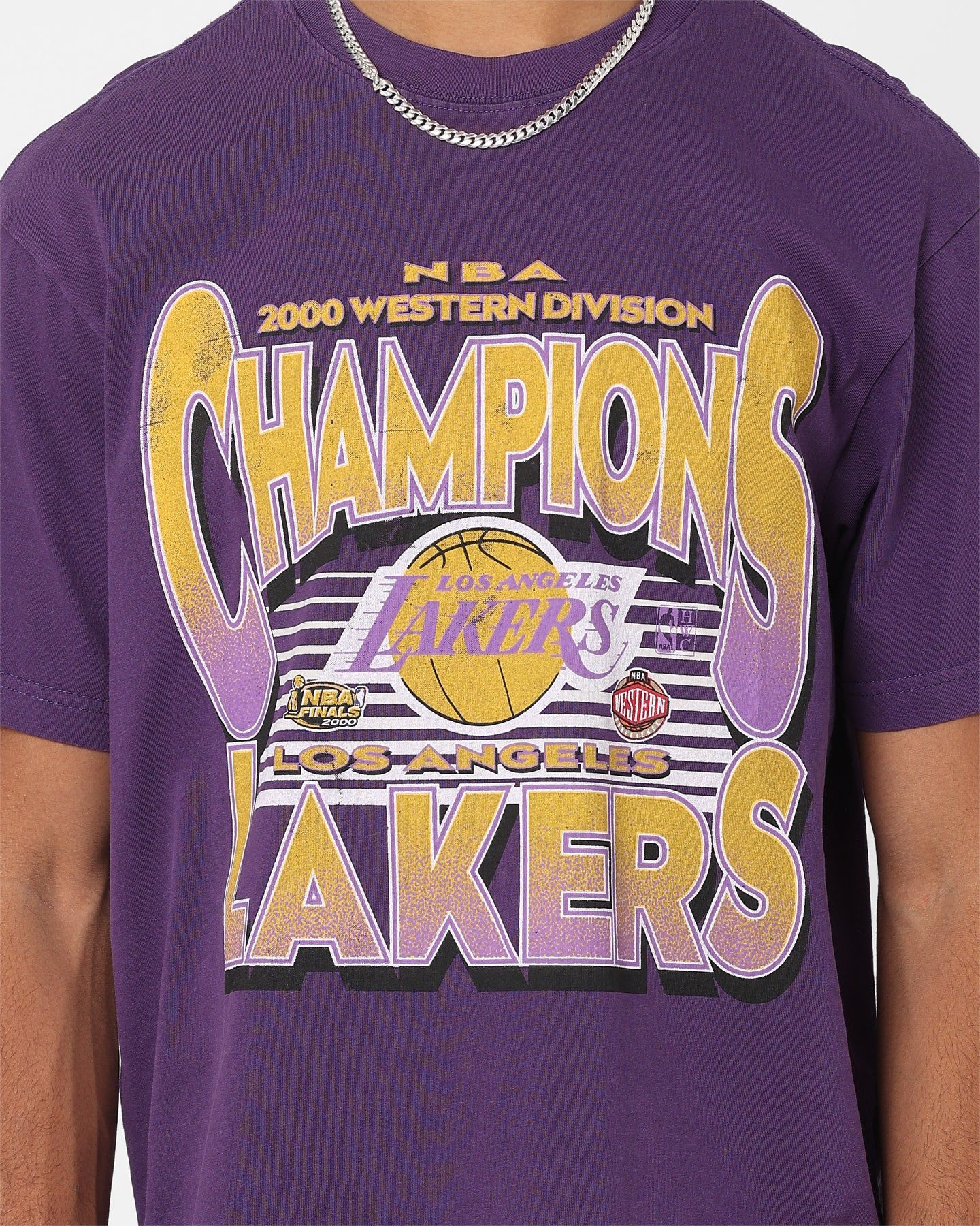 Mitchell & Ness Los Angeles Lakers NBA Champs T-Shirt Dark Purple sold by Culture Kings product image thumbnail 3