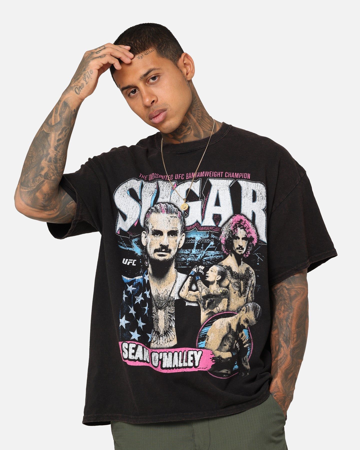 Goat Crew X UFC Sean O'Malley Champion T-Shirt Black Wash sold by Culture Kings