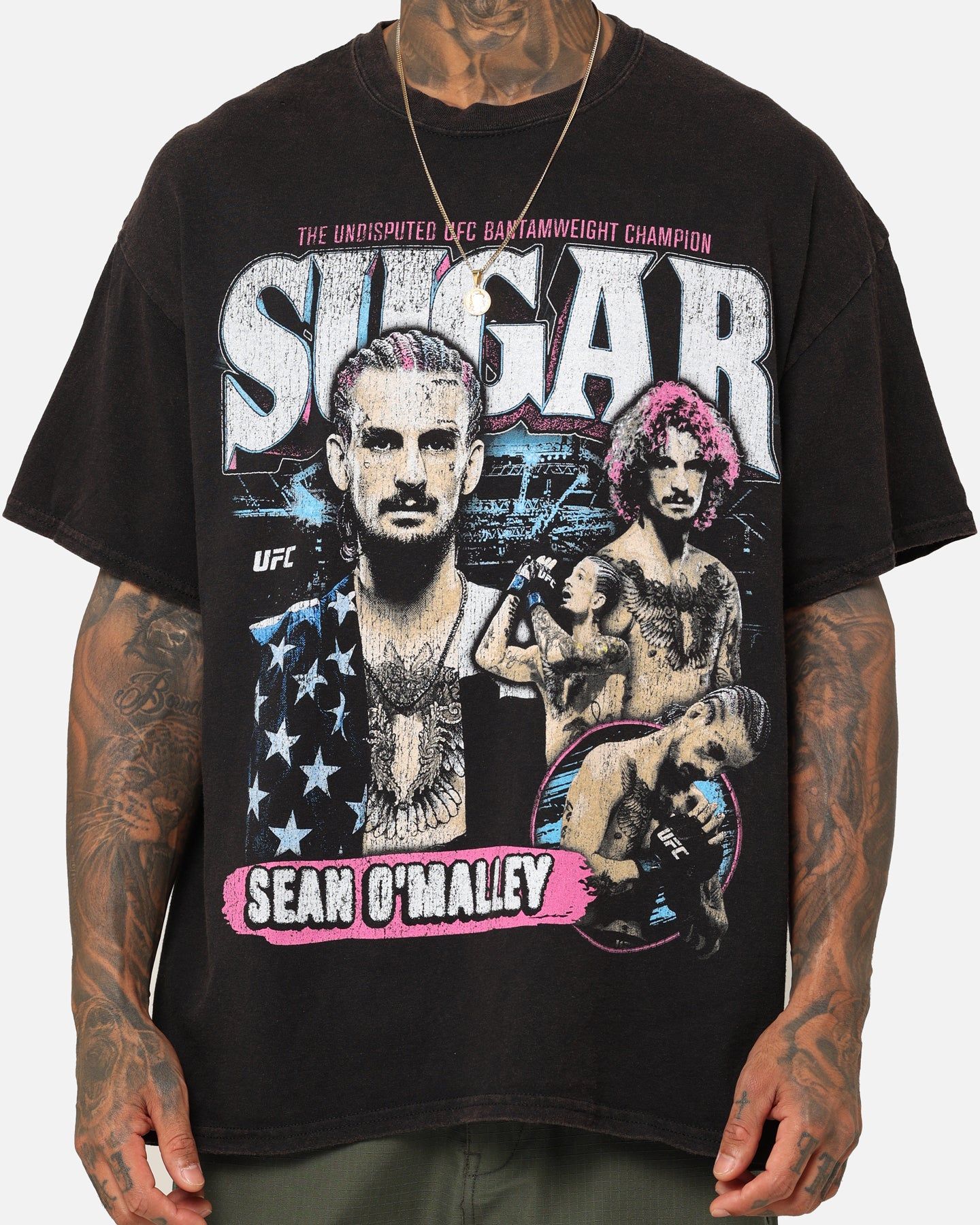 Goat Crew X UFC Sean O'Malley Champion T-Shirt Black Wash sold by Culture Kings product image thumbnail 3