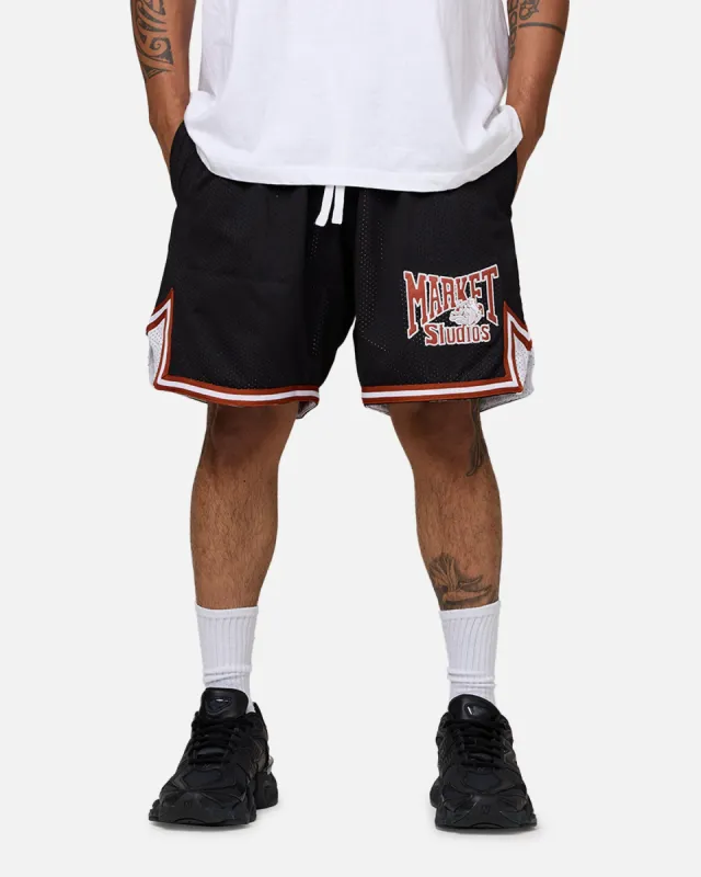 Market Dulldogs Mesh Shorts Black made by Market