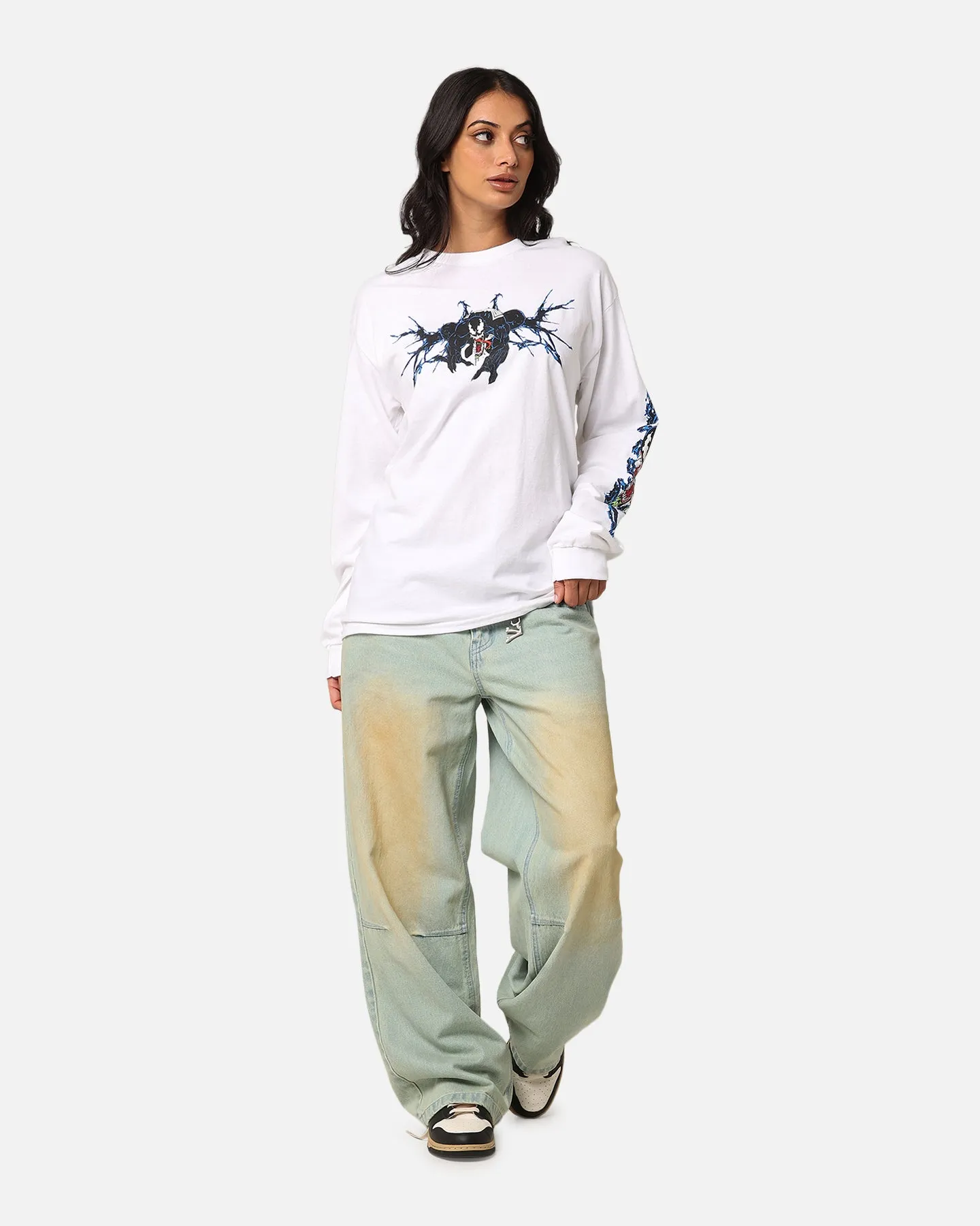 Goat Crew Marvel Spider-Man Y2K Venom Long Sleeve T-Shirt White sold by Culture Kings product image thumbnail 2