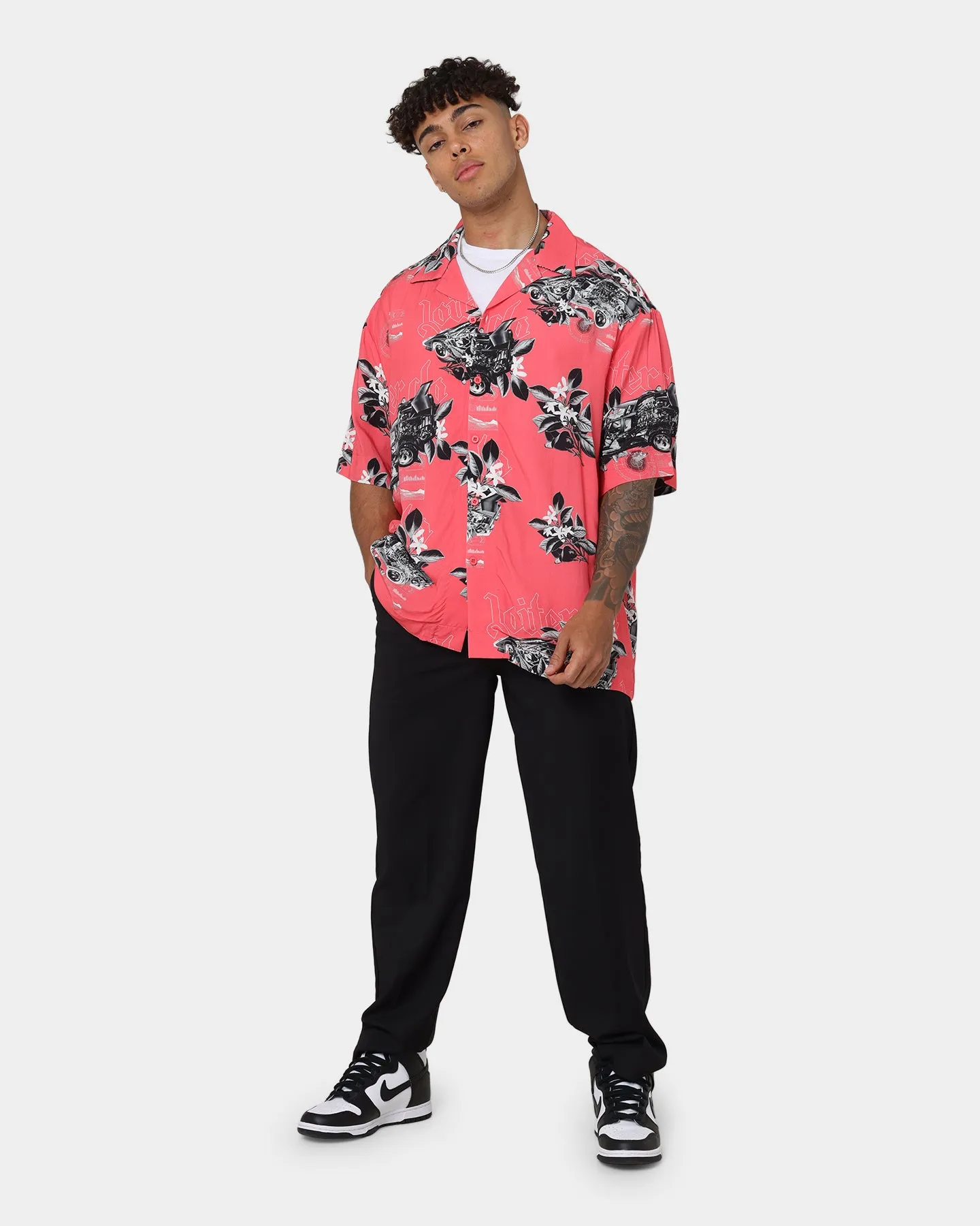 Loiter Motorsport Ultra Button Up Shirt Pink sold by Culture Kings product image thumbnail 2