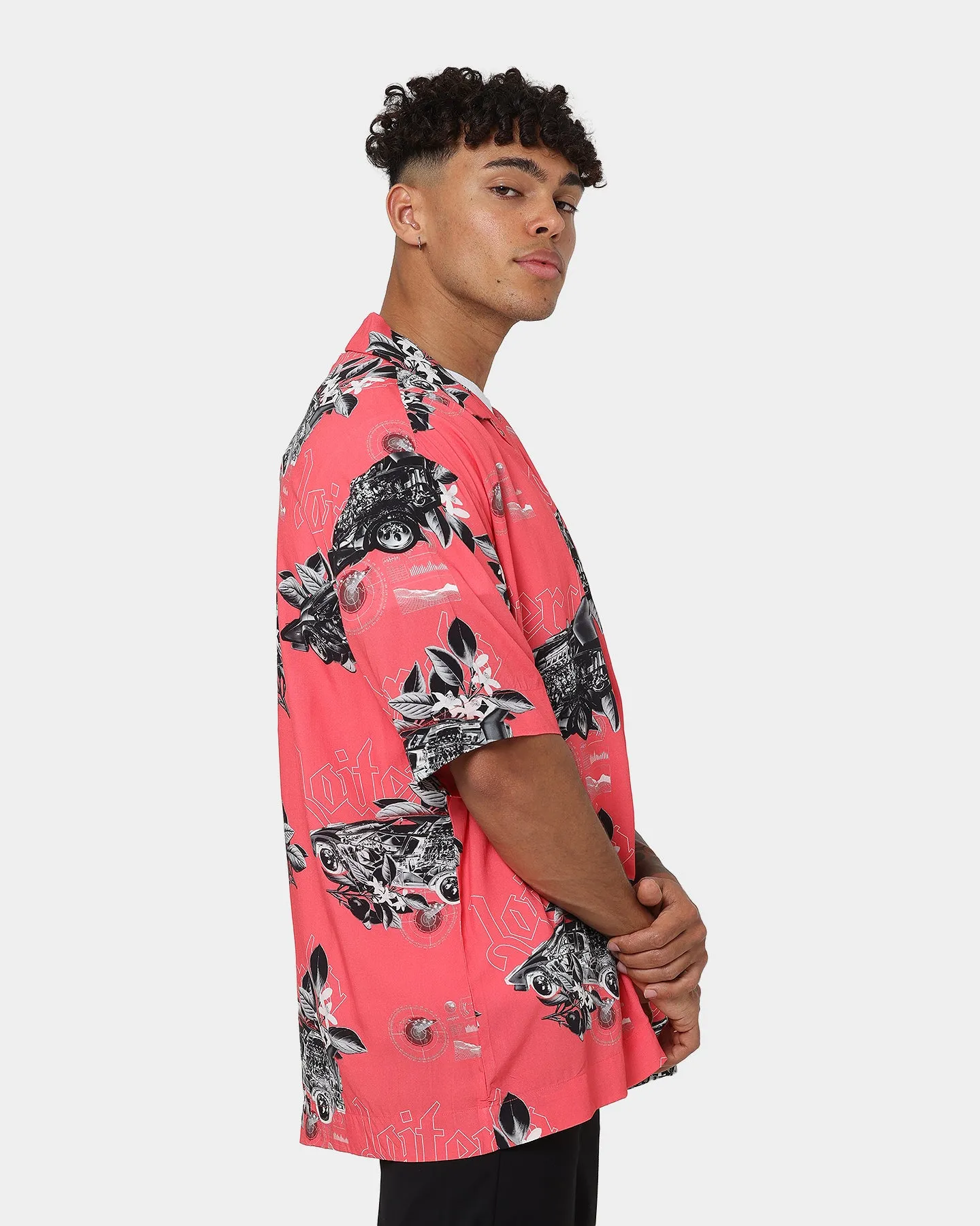 Loiter Motorsport Ultra Button Up Shirt Pink sold by Culture Kings product image thumbnail 5