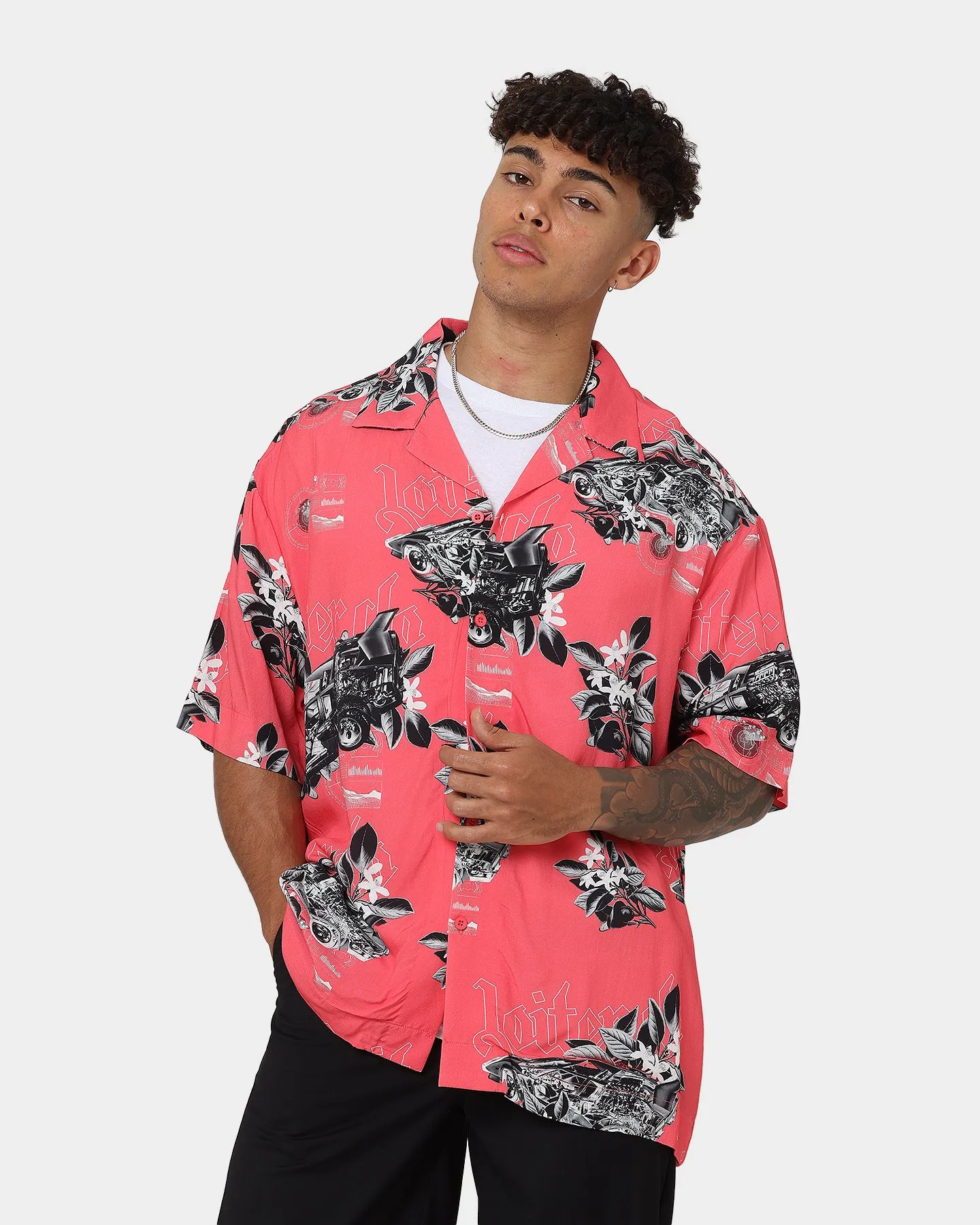Loiter Motorsport Ultra Button Up Shirt Pink sold by Culture Kings