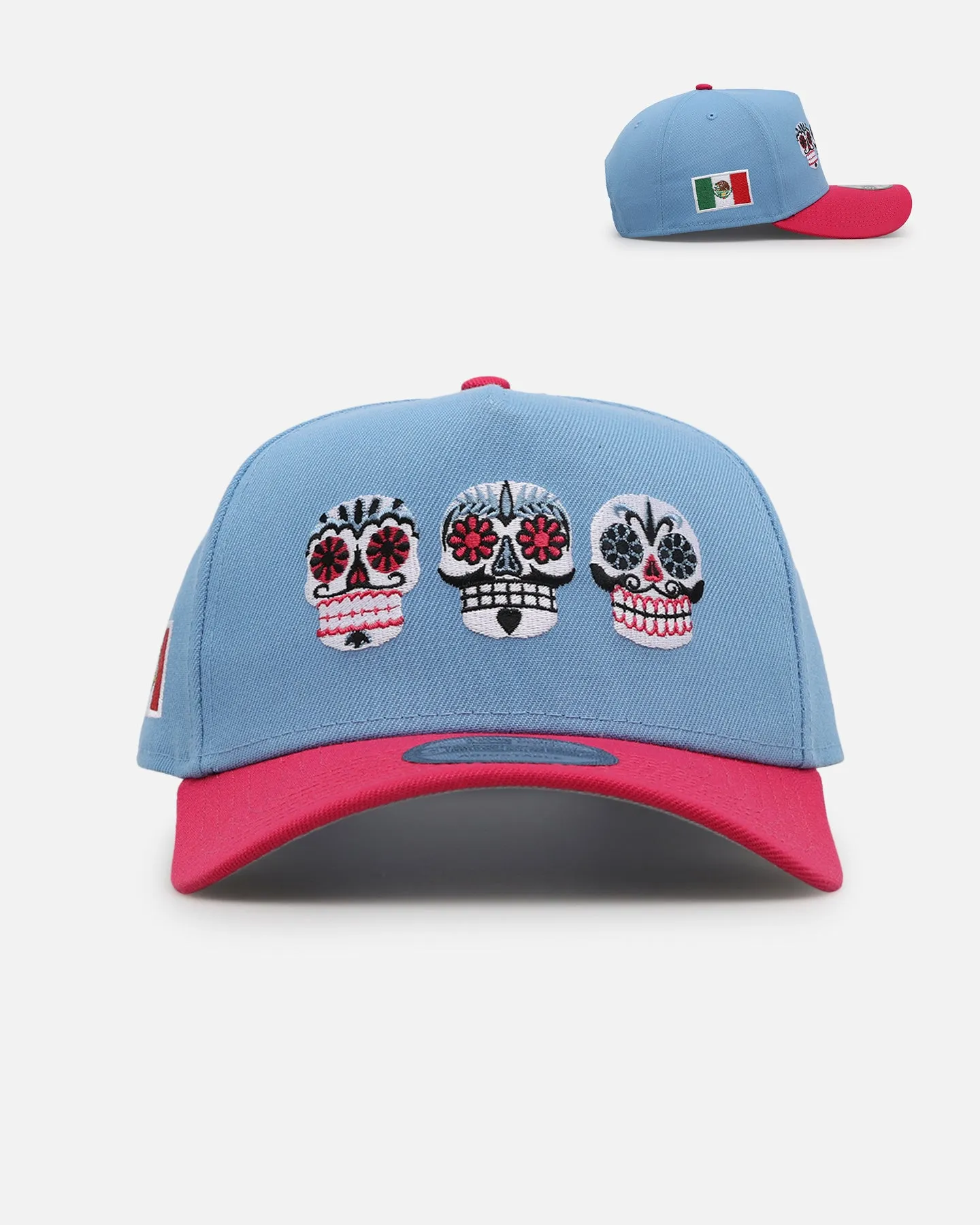 New Era Mexican Sugar Skull 'Sky Blue' 9FORTY Snapback Sky Blue sold by Culture Kings