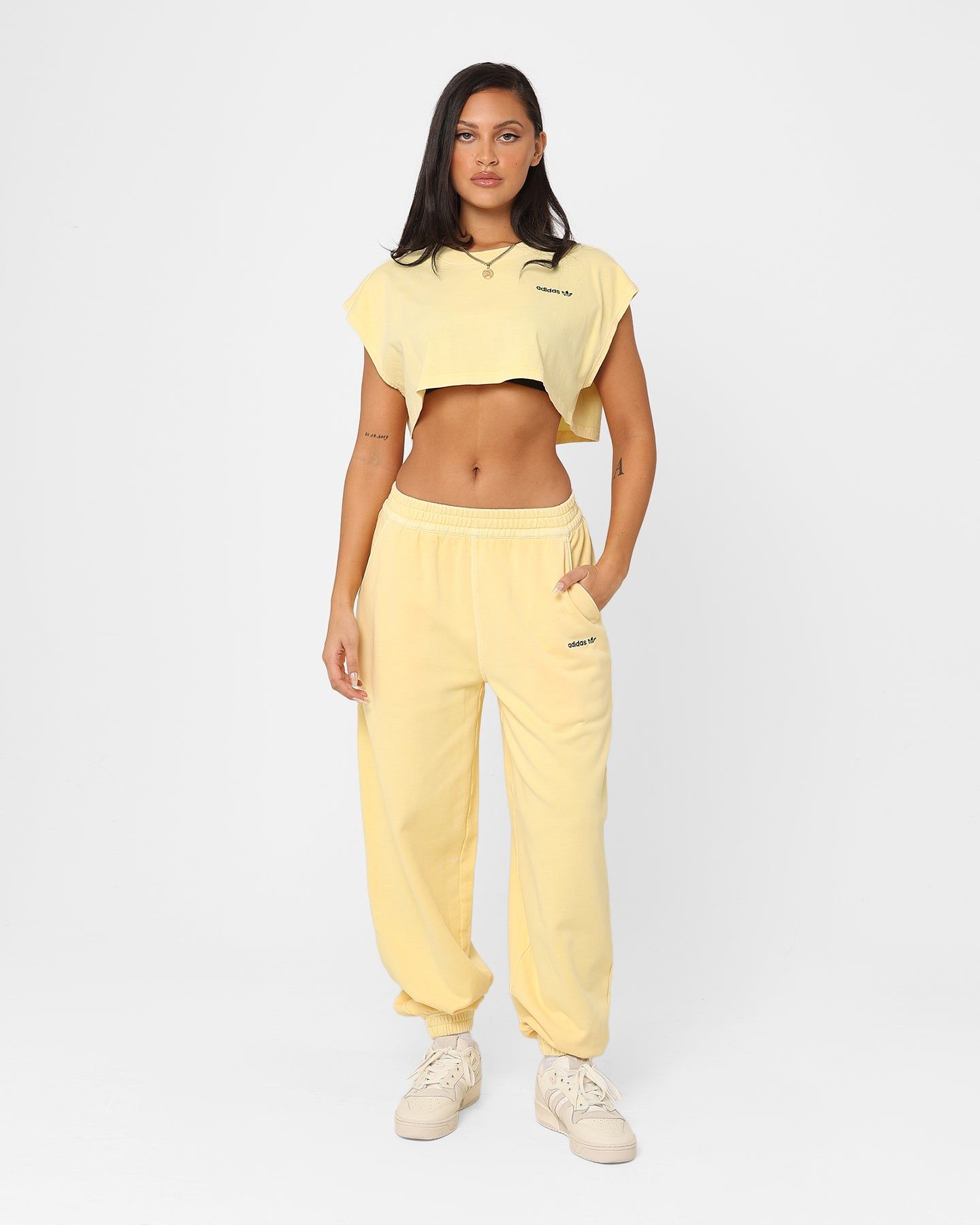 Adidas Women's Must Crop T-Shirt Almost Yellow sold by Culture Kings product image thumbnail 2