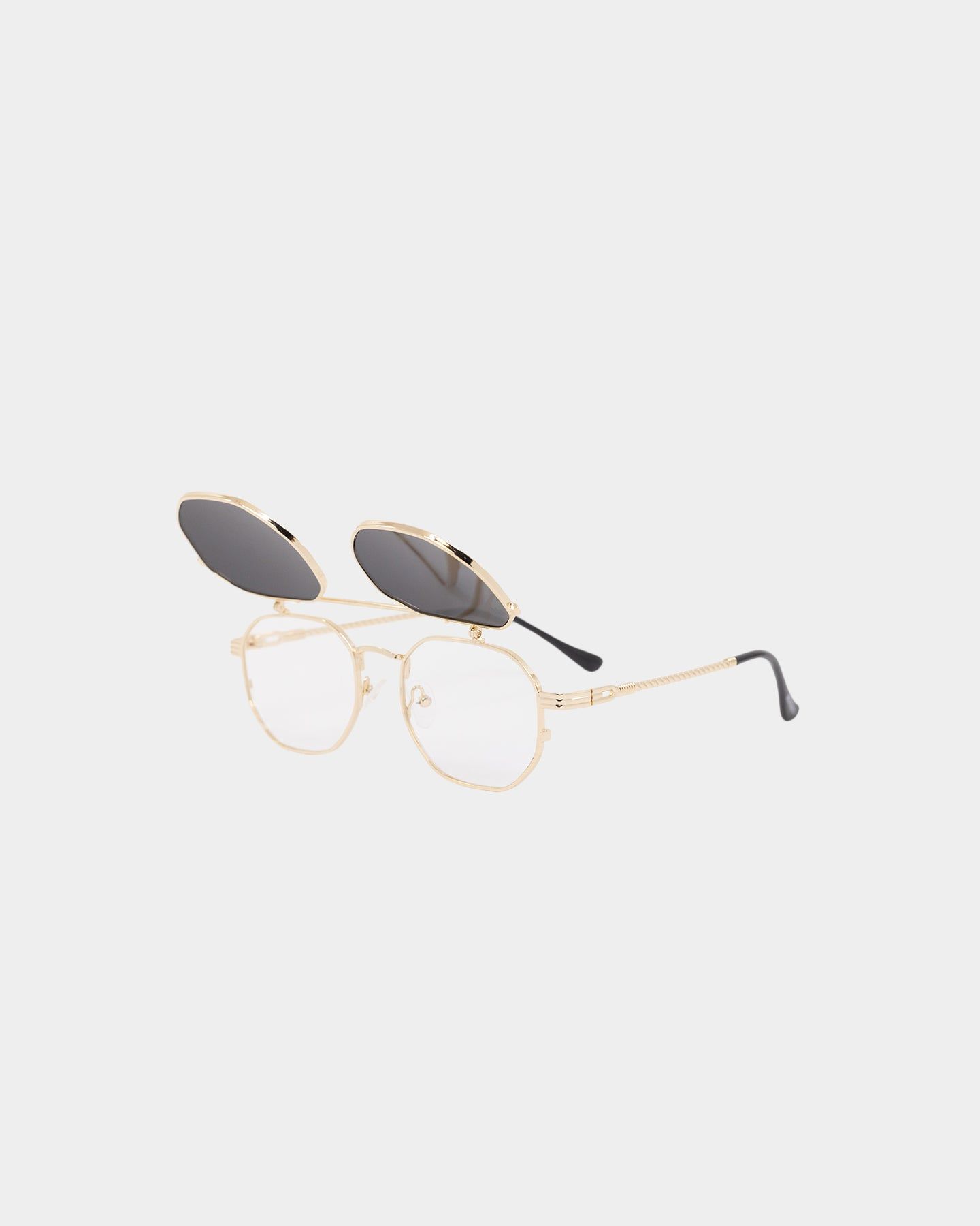 Belvoir & Co Ramar Flip Sunglasses Gold/Black sold by Culture Kings product image thumbnail 2