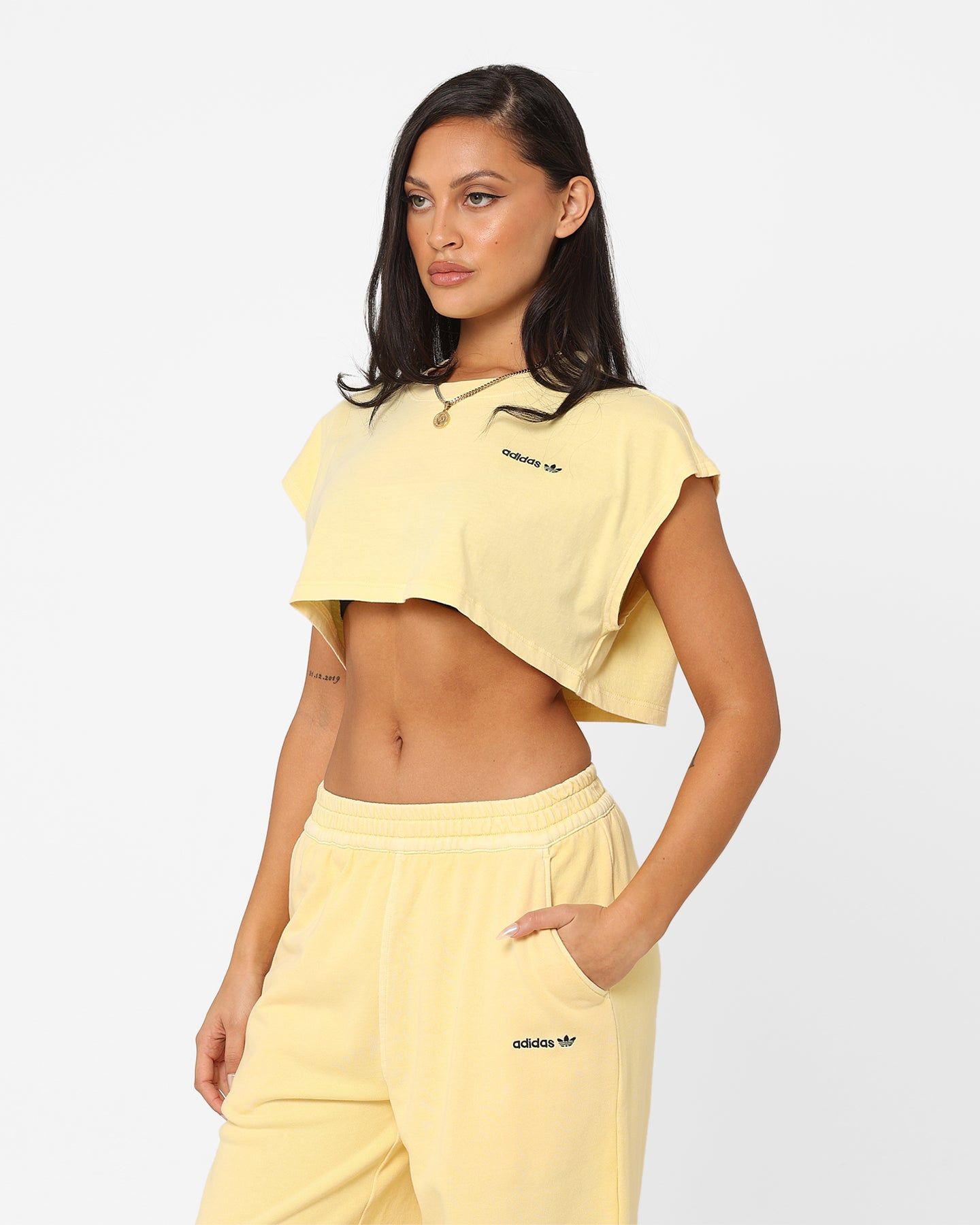 Adidas Women's Must Crop T-Shirt Almost Yellow sold by Culture Kings