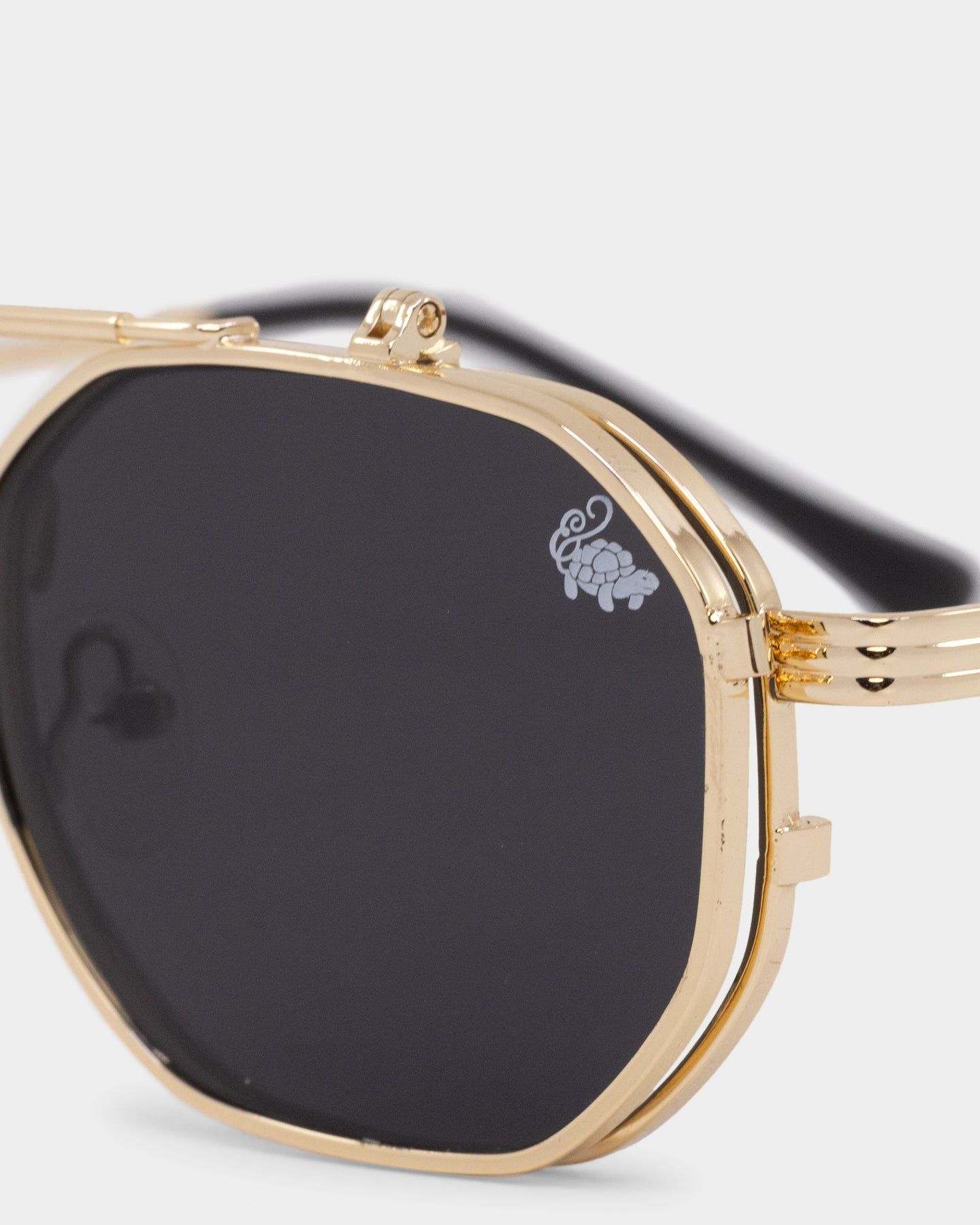 Belvoir & Co Ramar Flip Sunglasses Gold/Black sold by Culture Kings product image thumbnail 5