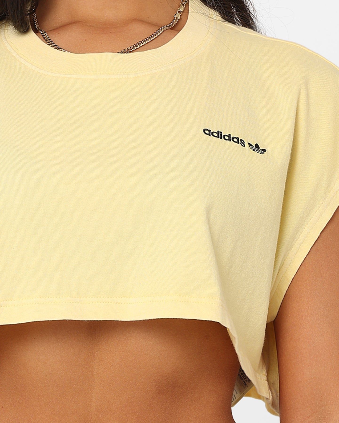 Adidas Women's Must Crop T-Shirt Almost Yellow sold by Culture Kings product image thumbnail 3
