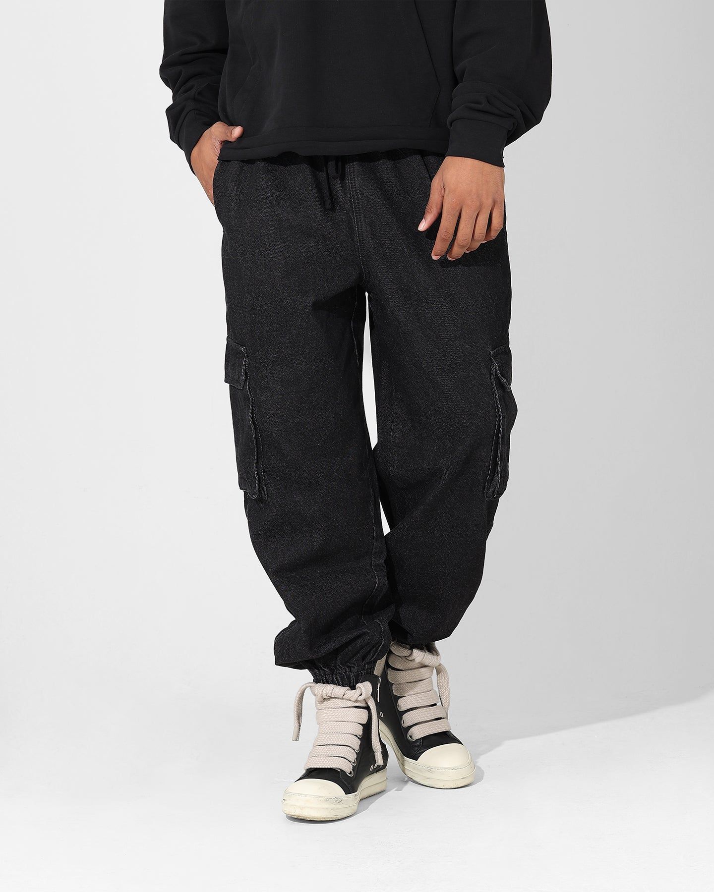 Saint Morta Pertex Baggy Jogger Black Stonewash sold by Culture Kings