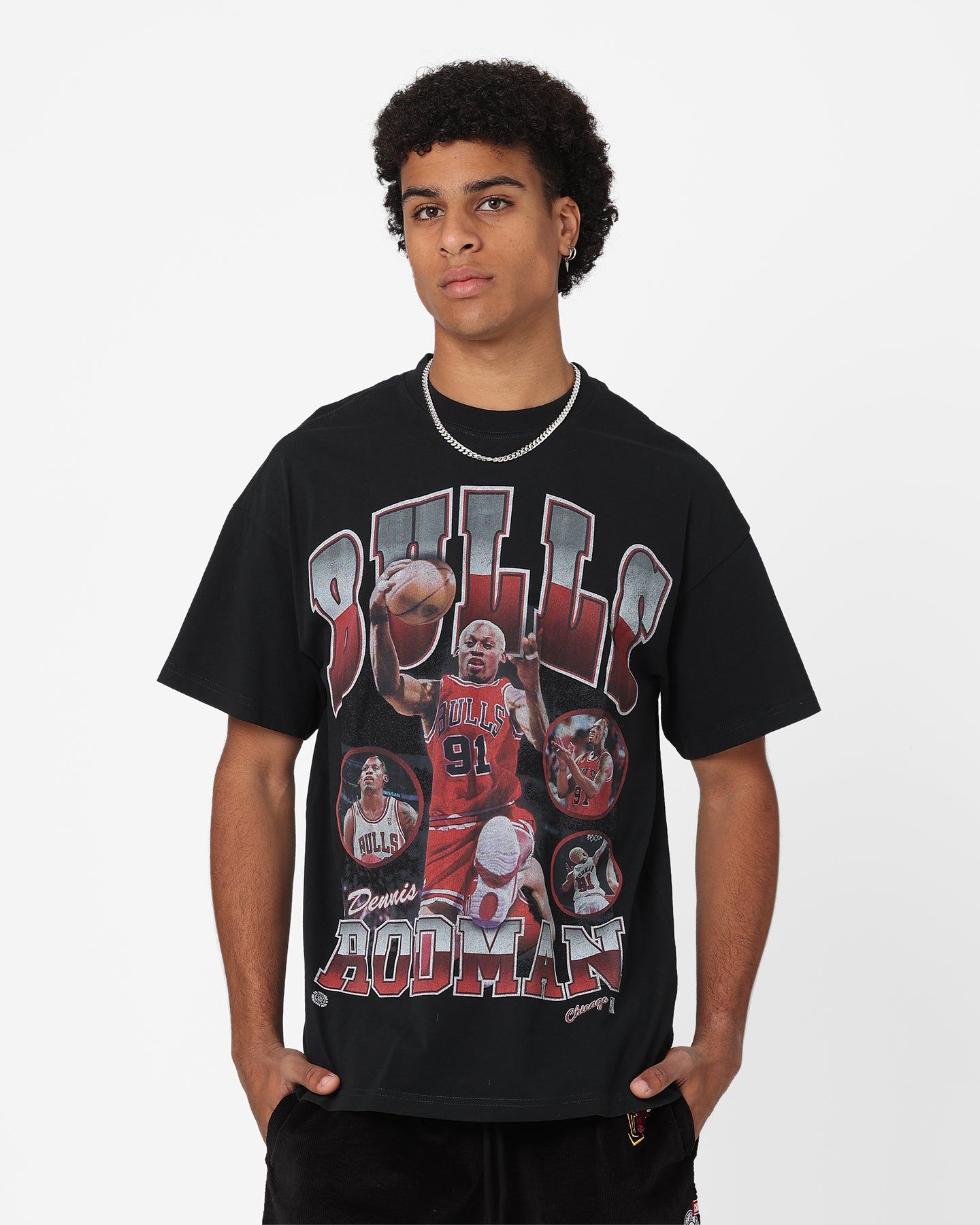 Dennis Rodman Chicago Bulls Tシャツ X-LARGE mens-dennis-rodman-black-