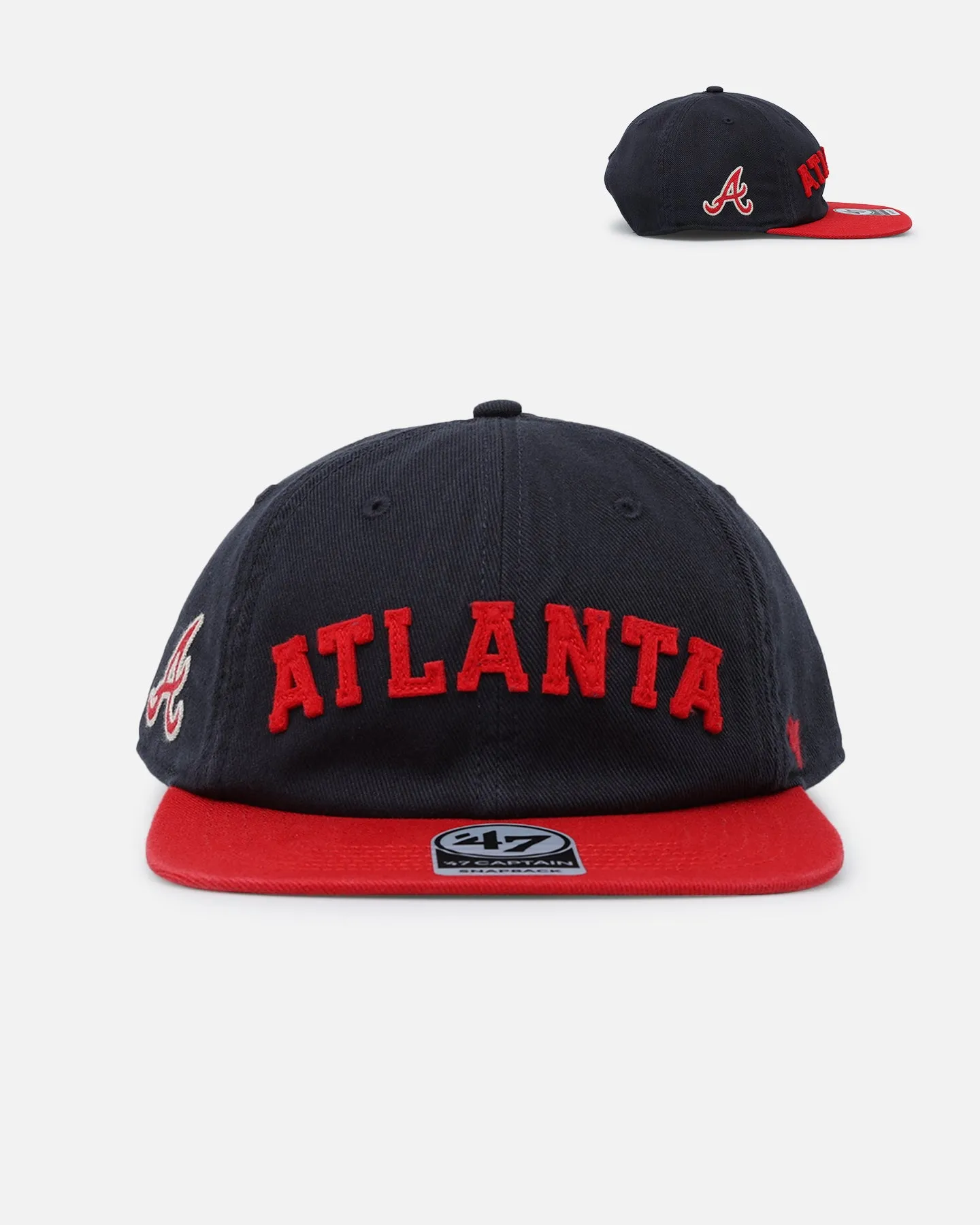 47 Brand Atlanta Braves 'Legacy 47 Captain RL' Club Legacy '47 Captain Snapback Navy sold by Culture Kings