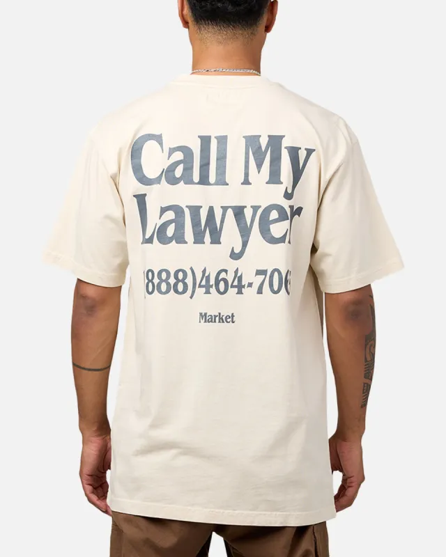 Market Call My Lawyer T-Shirt Ecru made by Culture Kings
