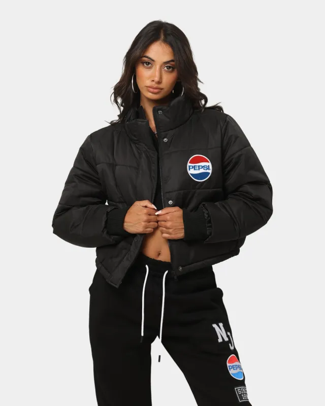 Nana Judy Women's Pepsi Crop Puffa Jacket Black made by Culture Kings