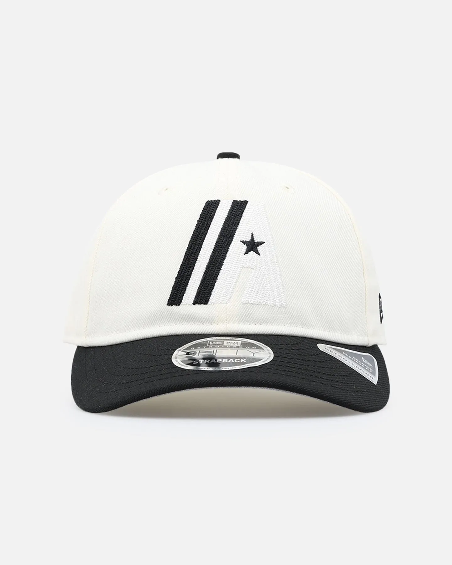 New Era Houston Astro 'Retro Crown Classic' 9FIFTY Retro Crown Strapback Chrome White/Black sold by Culture Kings