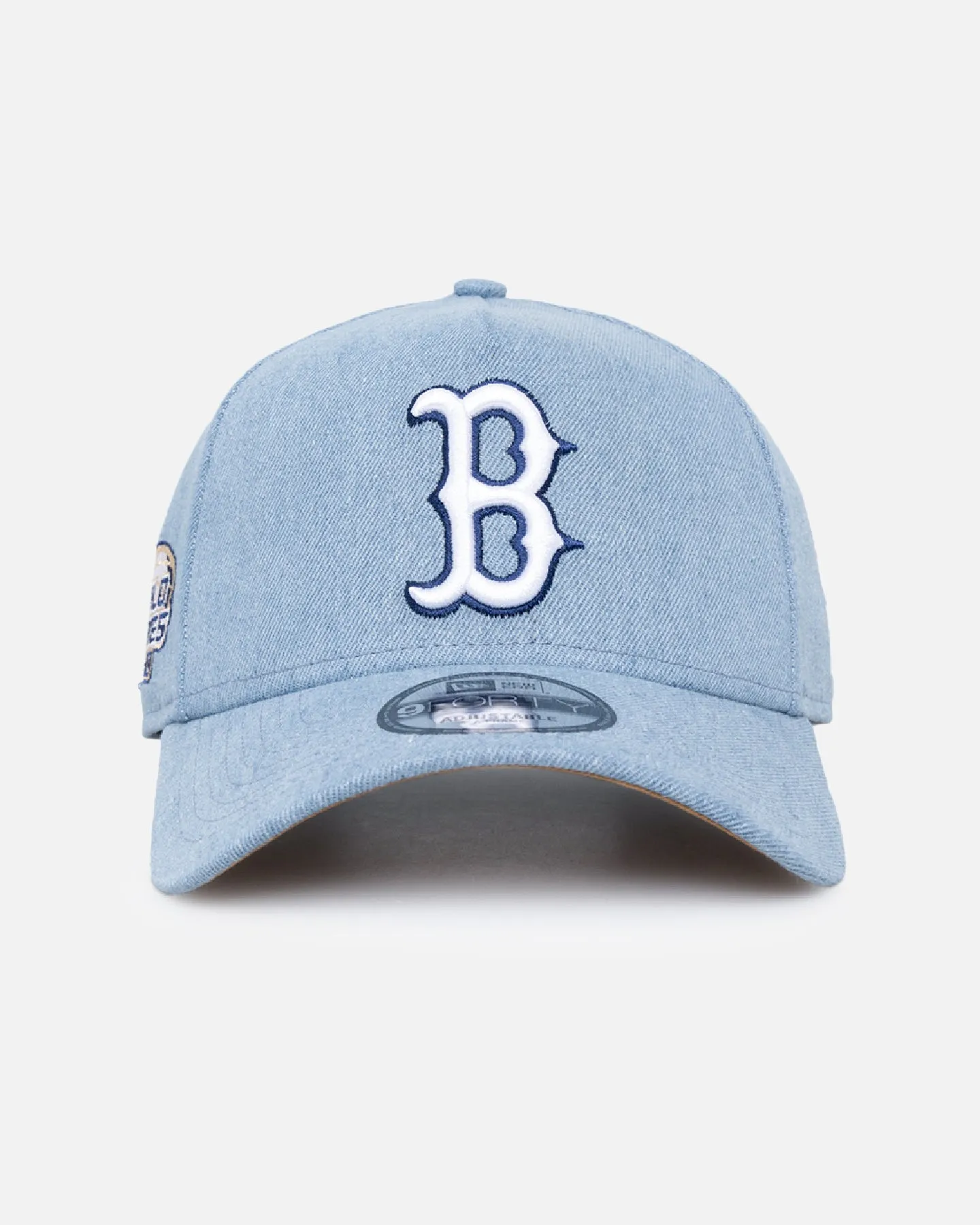 New Era Boston Red Sox 'Denim White' 9FORTY A-Frame Snapback Denim/Wheat/White sold by Culture Kings