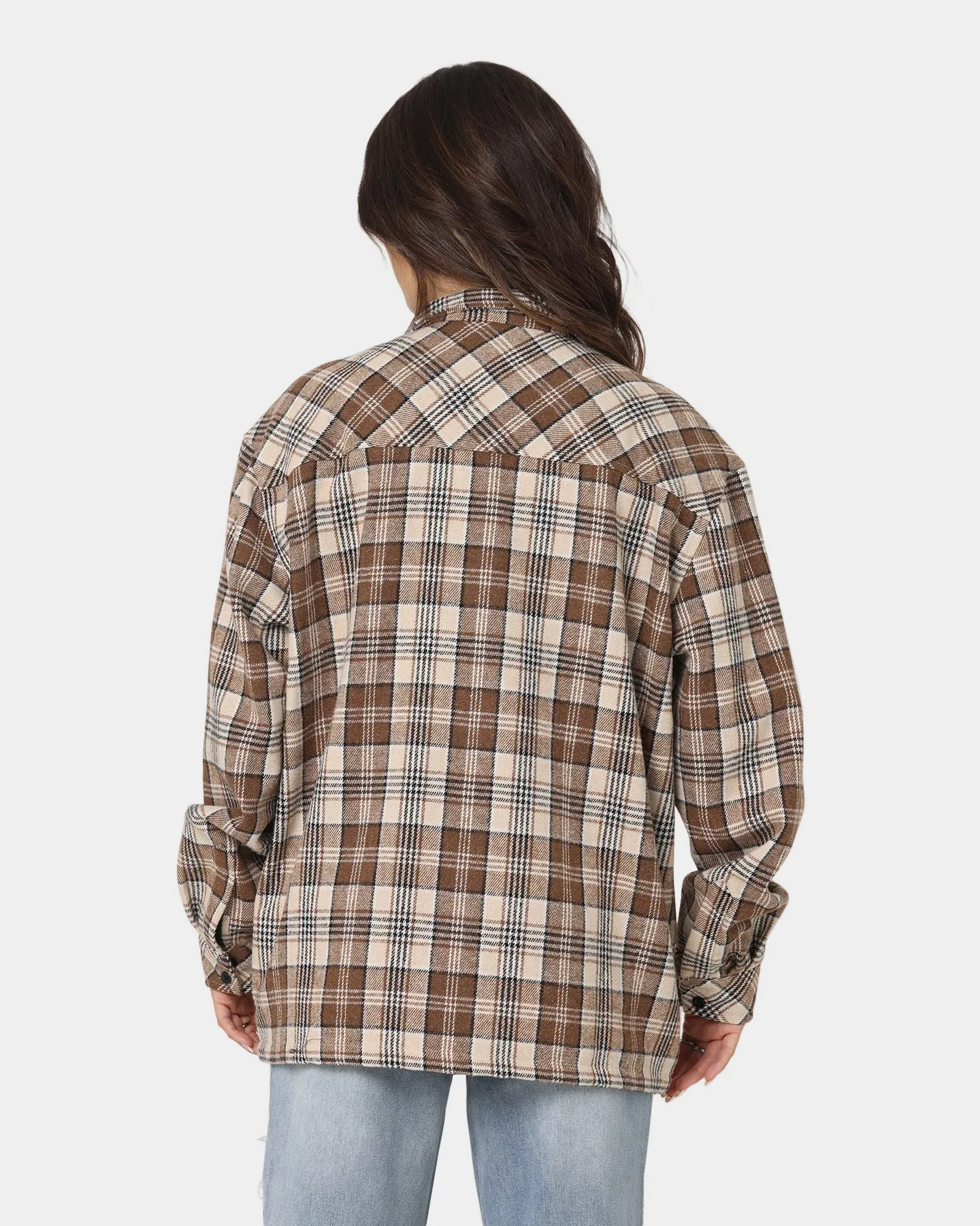 XXIII Soren Plaid Bomber Jacket Brown sold by Culture Kings product image thumbnail 4