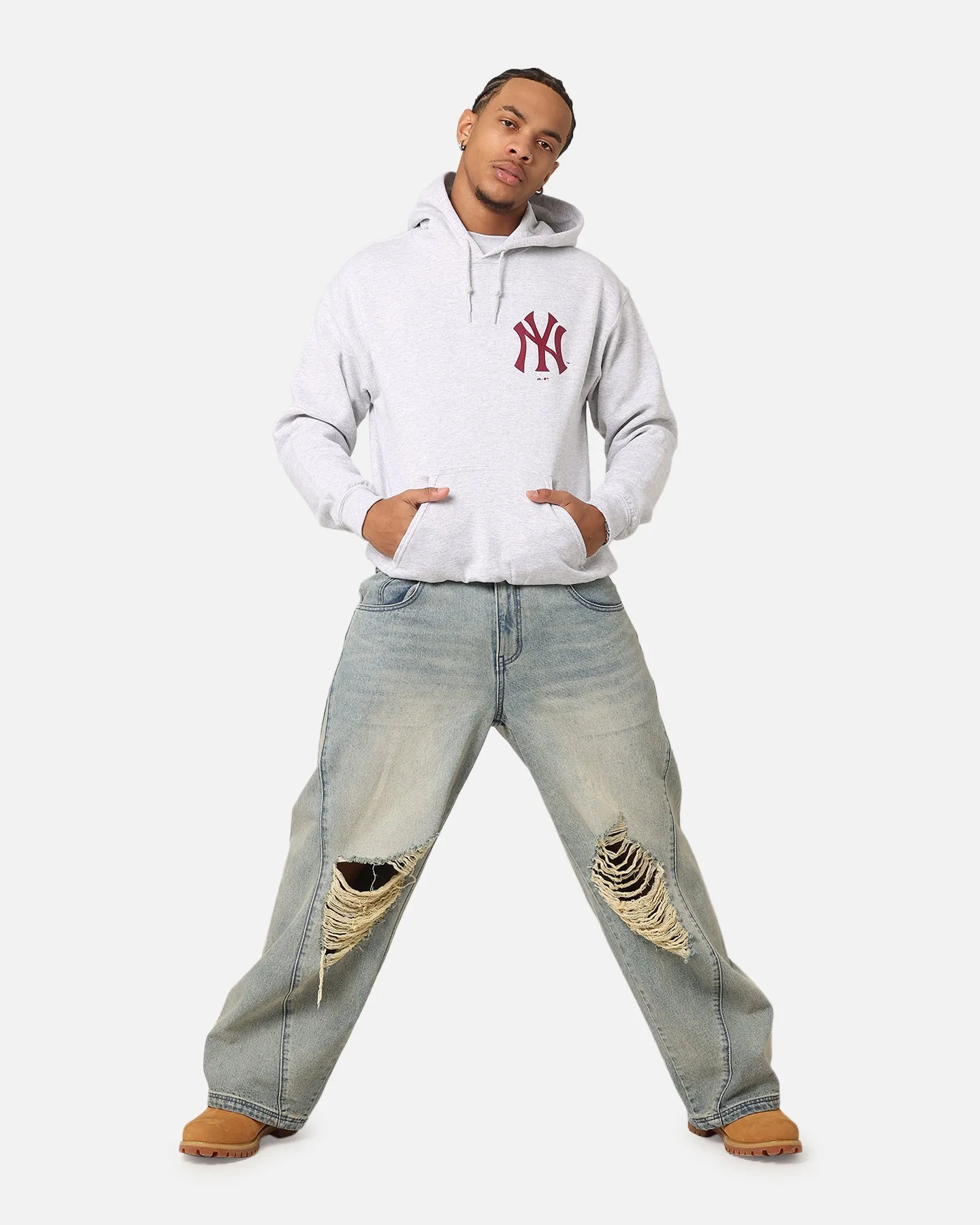 Majestic Athletic New York Yankees Fulter Team Arch Hoodie Grey Marle sold by Culture Kings product image thumbnail 4