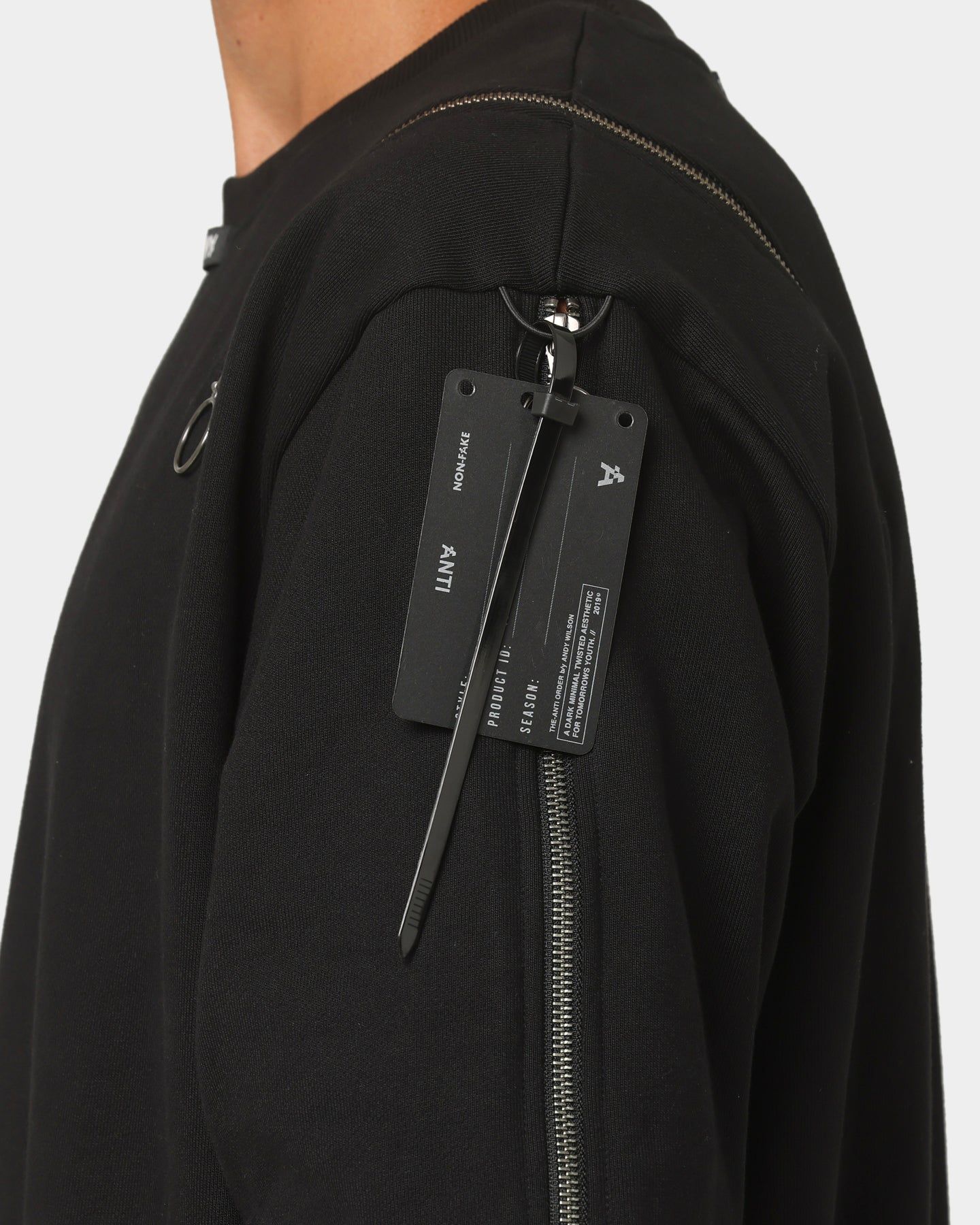 The Anti Order Man Made Zipper Crewneck Black/3M sold by Culture Kings product image thumbnail 3