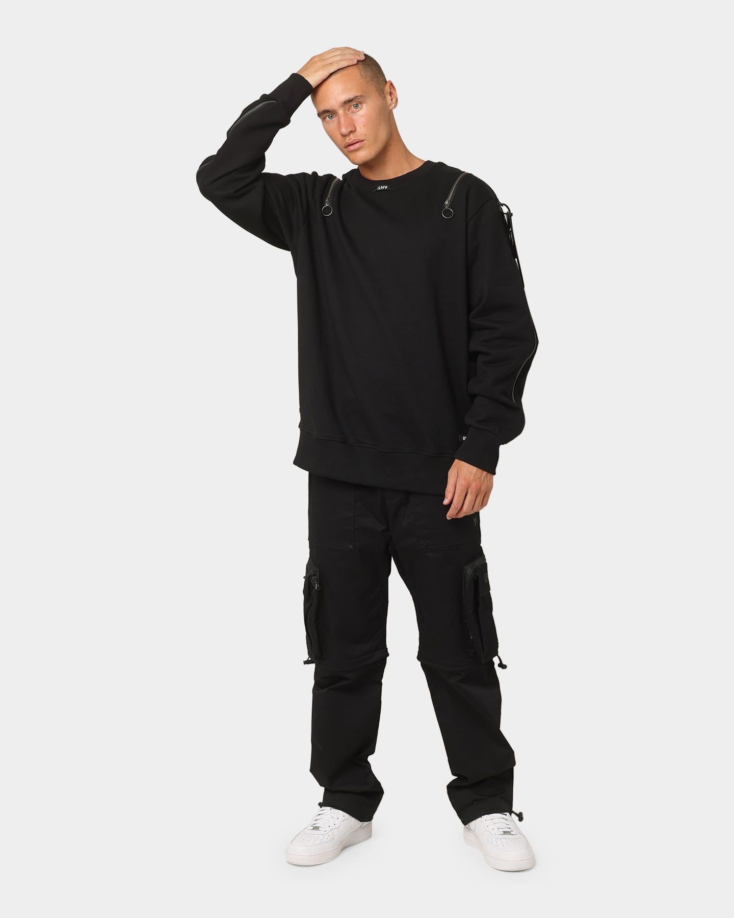 The Anti Order Man Made Zipper Crewneck Black/3M sold by Culture Kings product image thumbnail 2