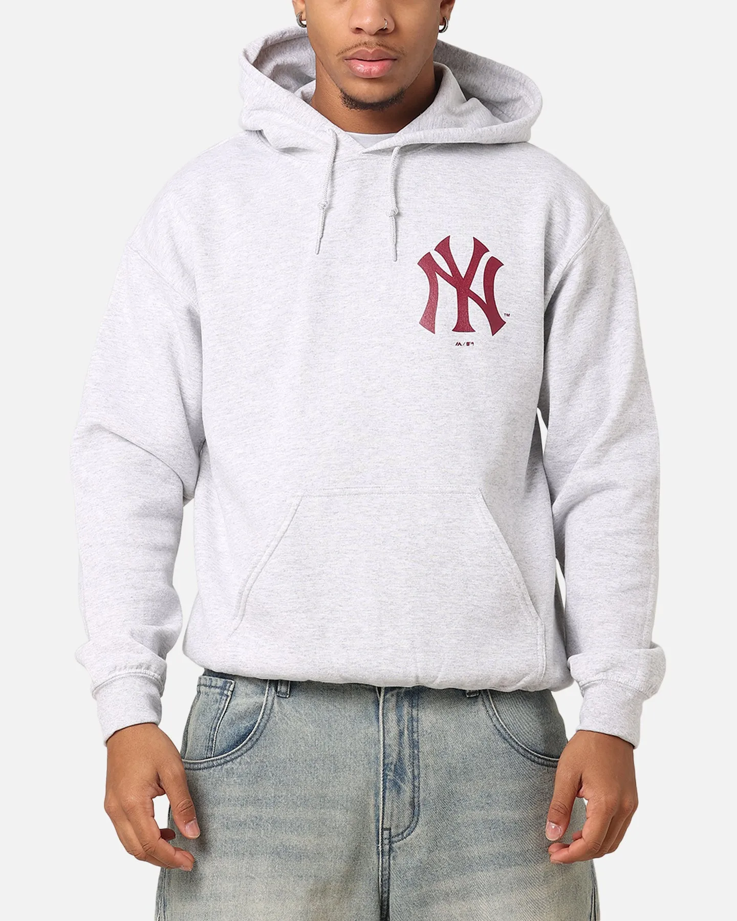 Majestic Athletic New York Yankees Fulter Team Arch Hoodie Grey Marle sold by Culture Kings product image thumbnail 2