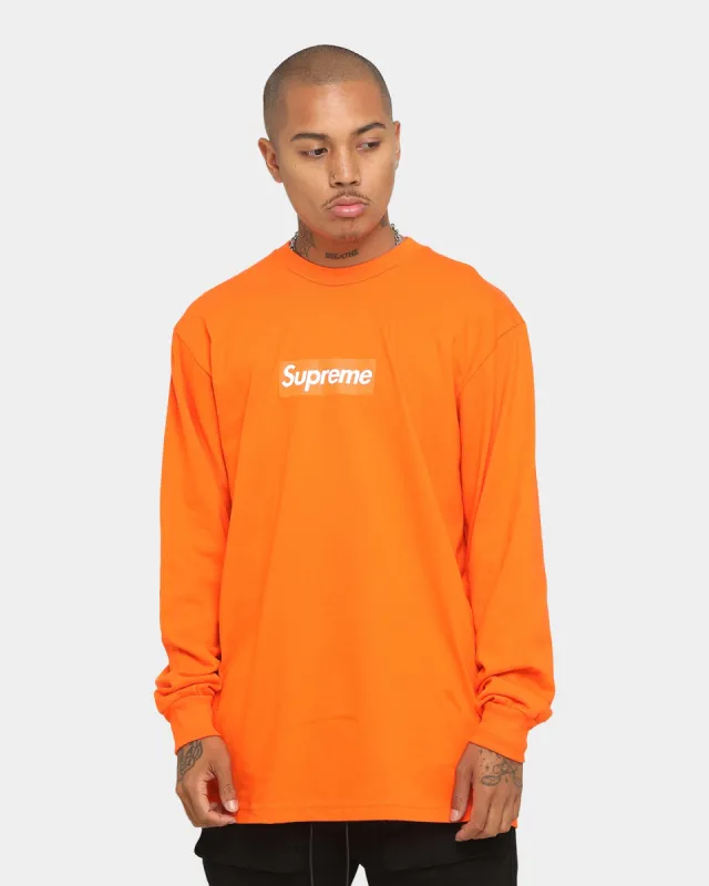 Supreme Box Logo Long T-Shirt Orange sold by Culture Kings