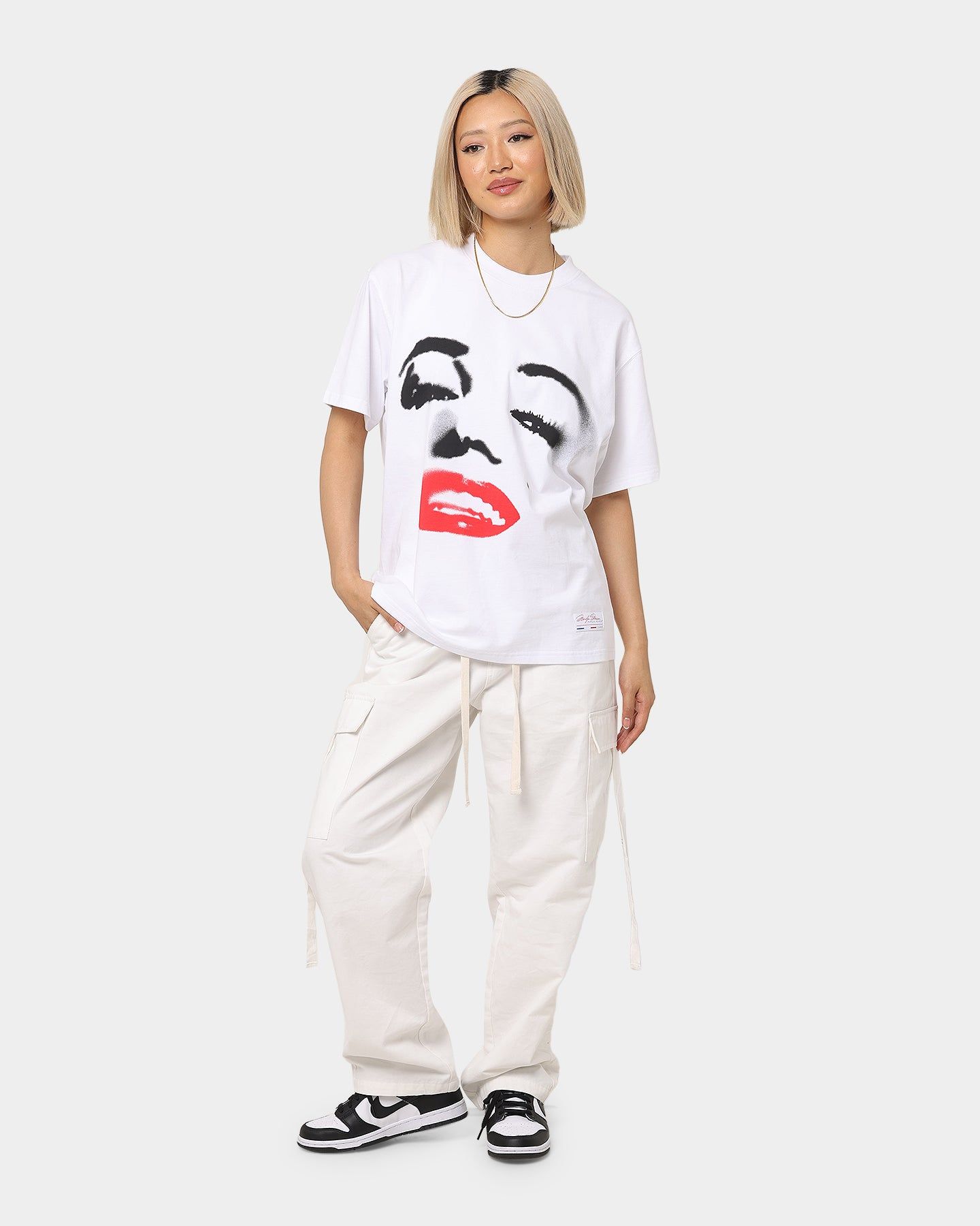 Carré X Marilyn Monroe Red Lips T-Shirt White sold by Culture Kings product image thumbnail 2