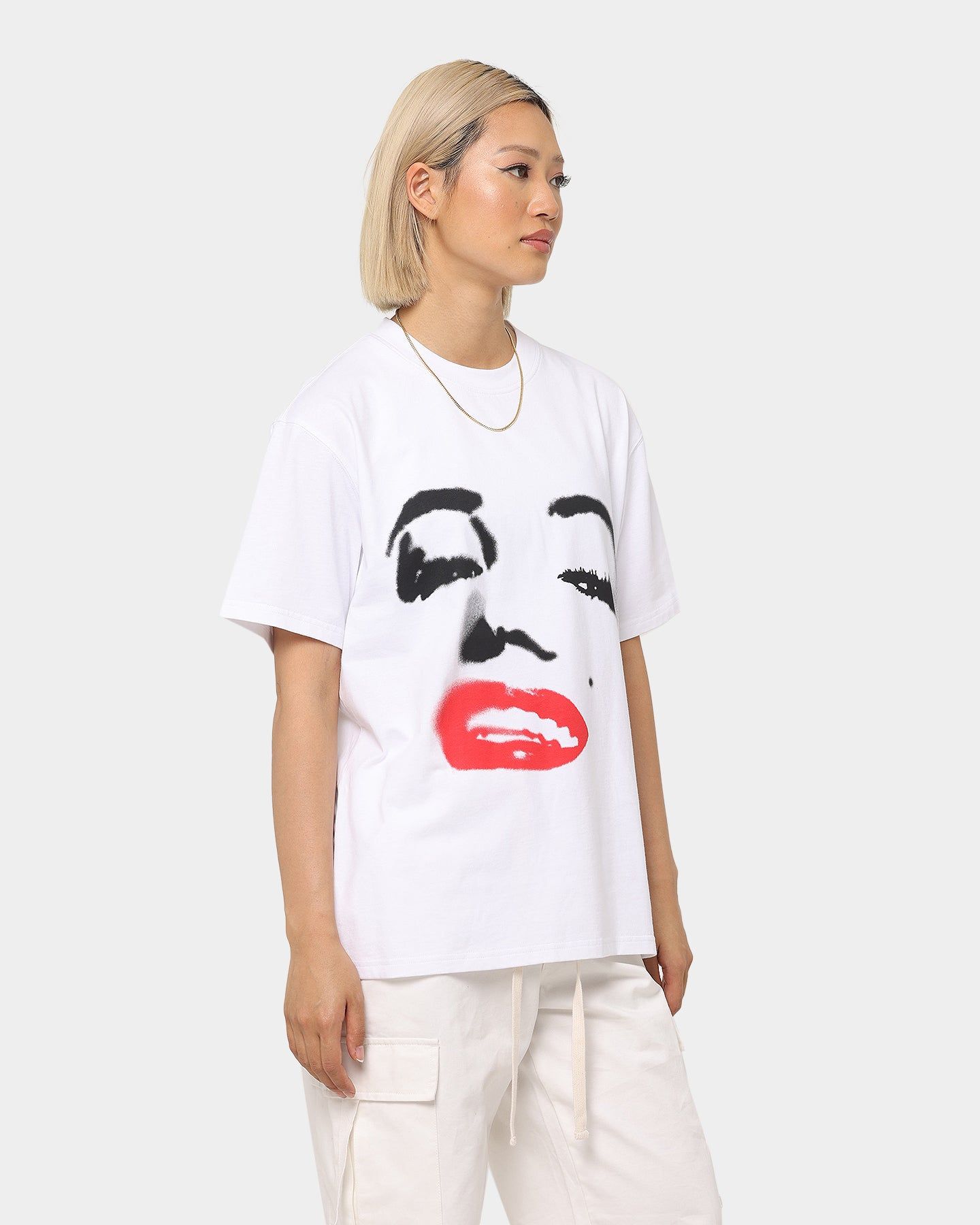 Carré X Marilyn Monroe Red Lips T-Shirt White sold by Culture Kings product image thumbnail 5