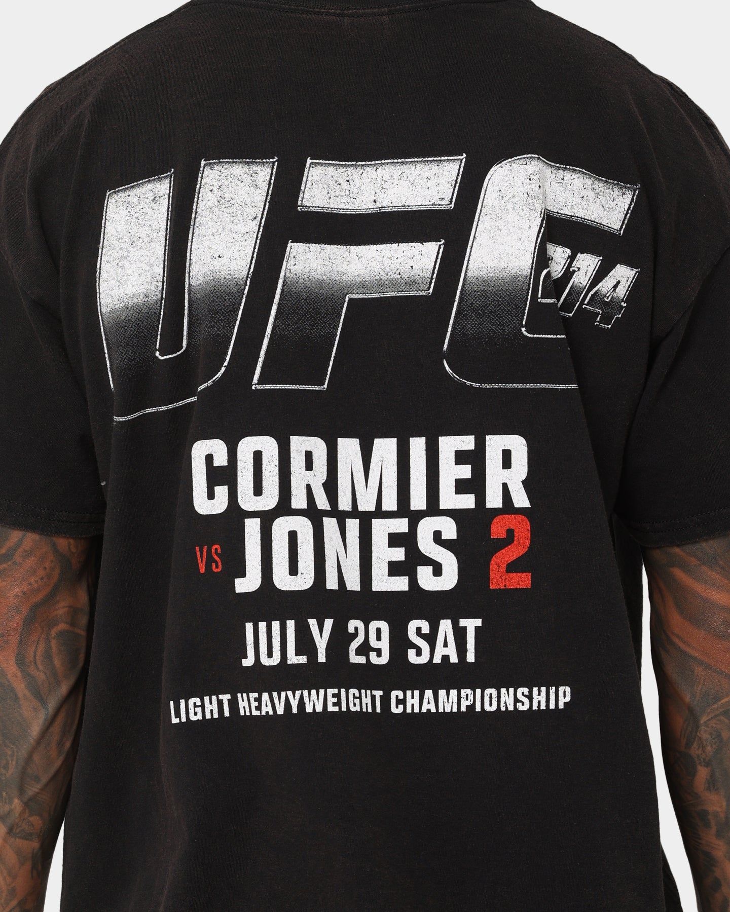 Goat Crew X UFC 214 Card Vintage T-Shirt Black Wash sold by Culture Kings product image thumbnail 5